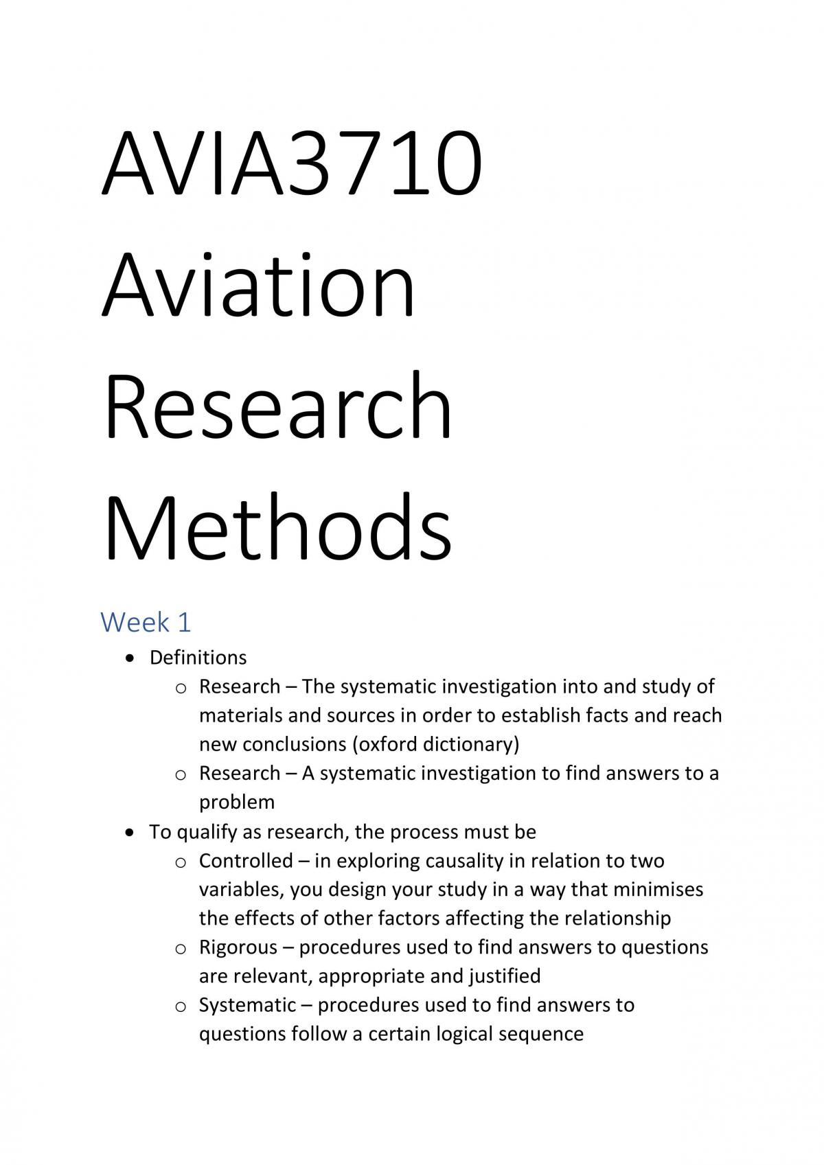 aviation research paper