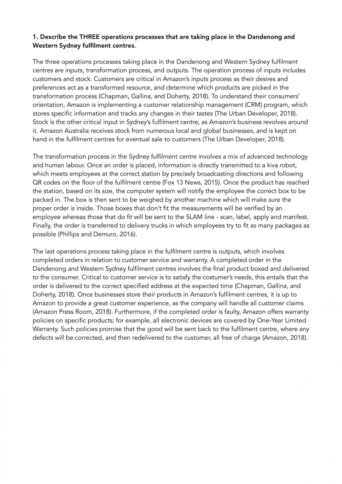 Amazon Australia - Operations  - Page 1