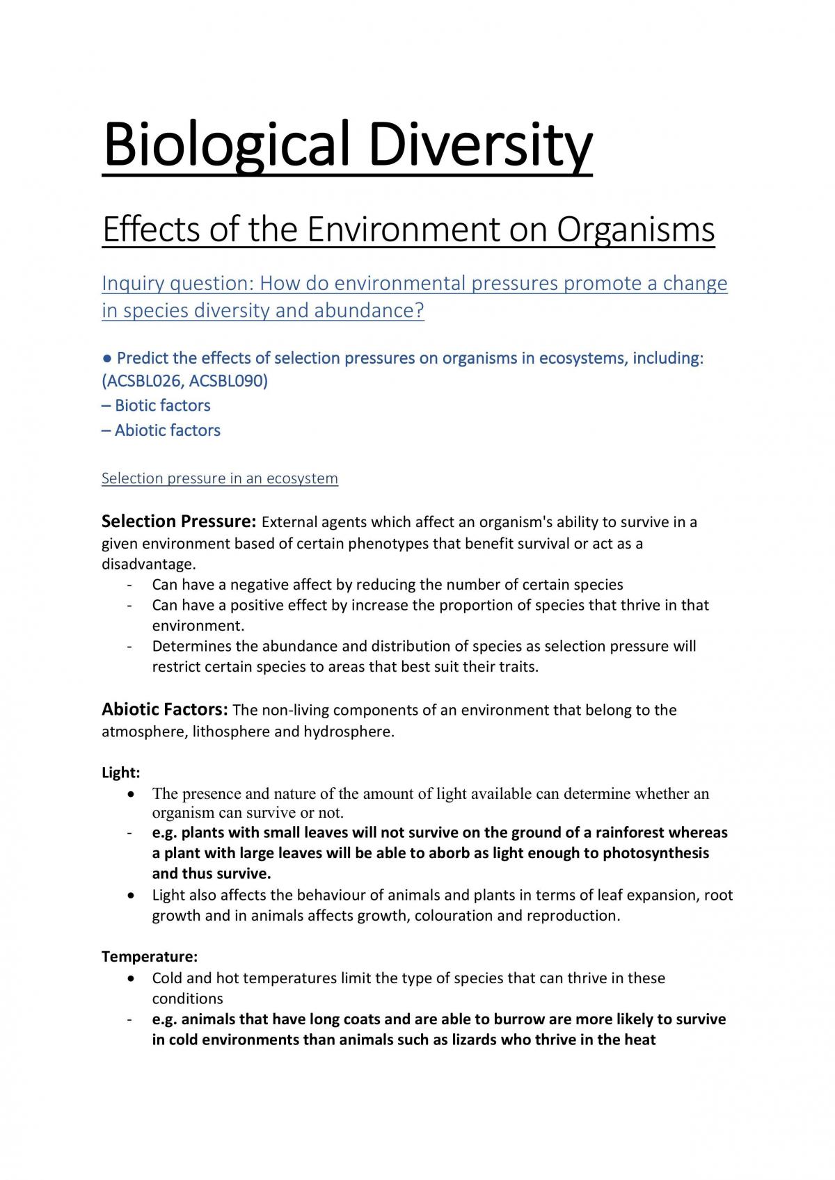 Biological Diversity - Page 1