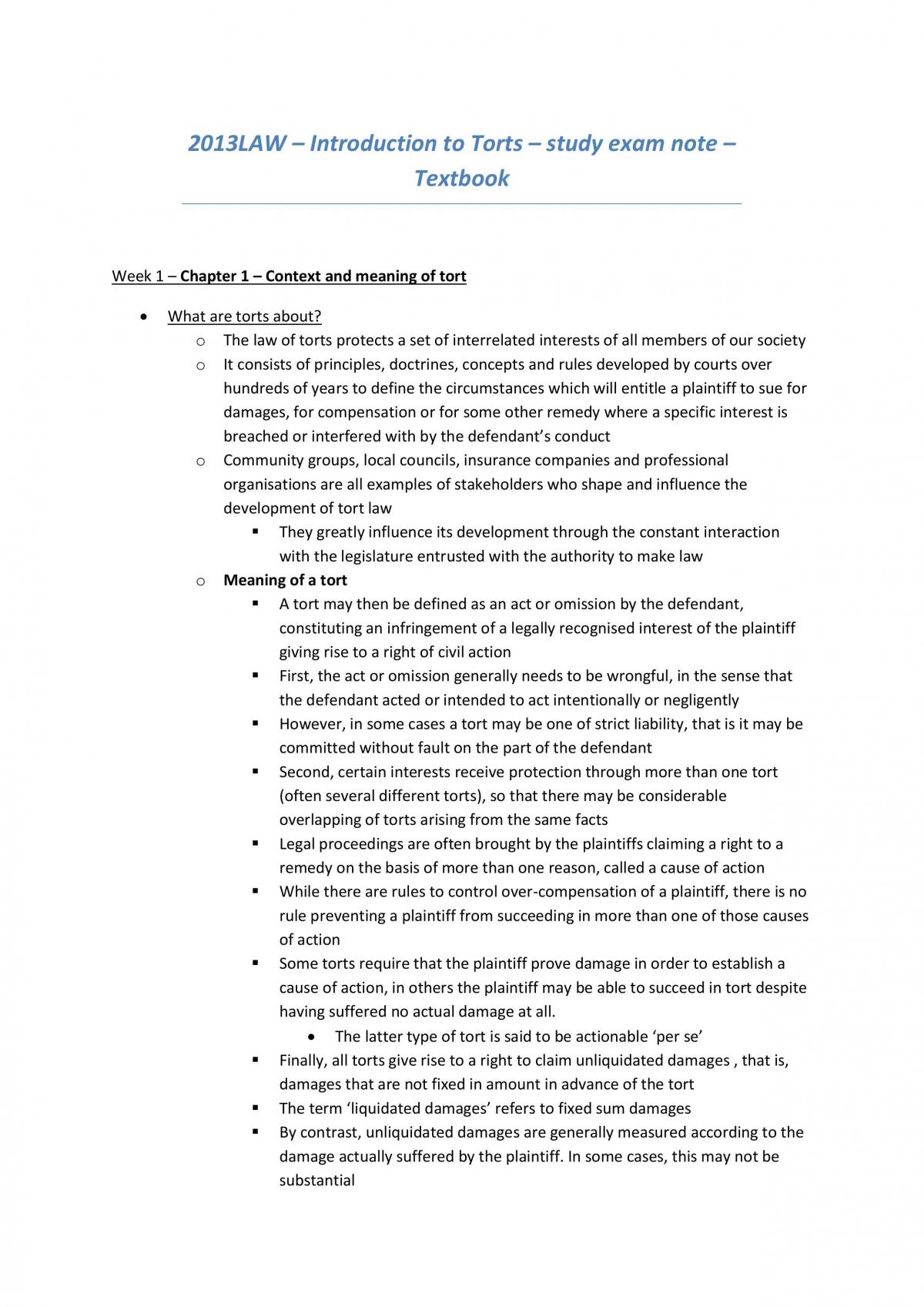 Week 1 Notes - Page 1
