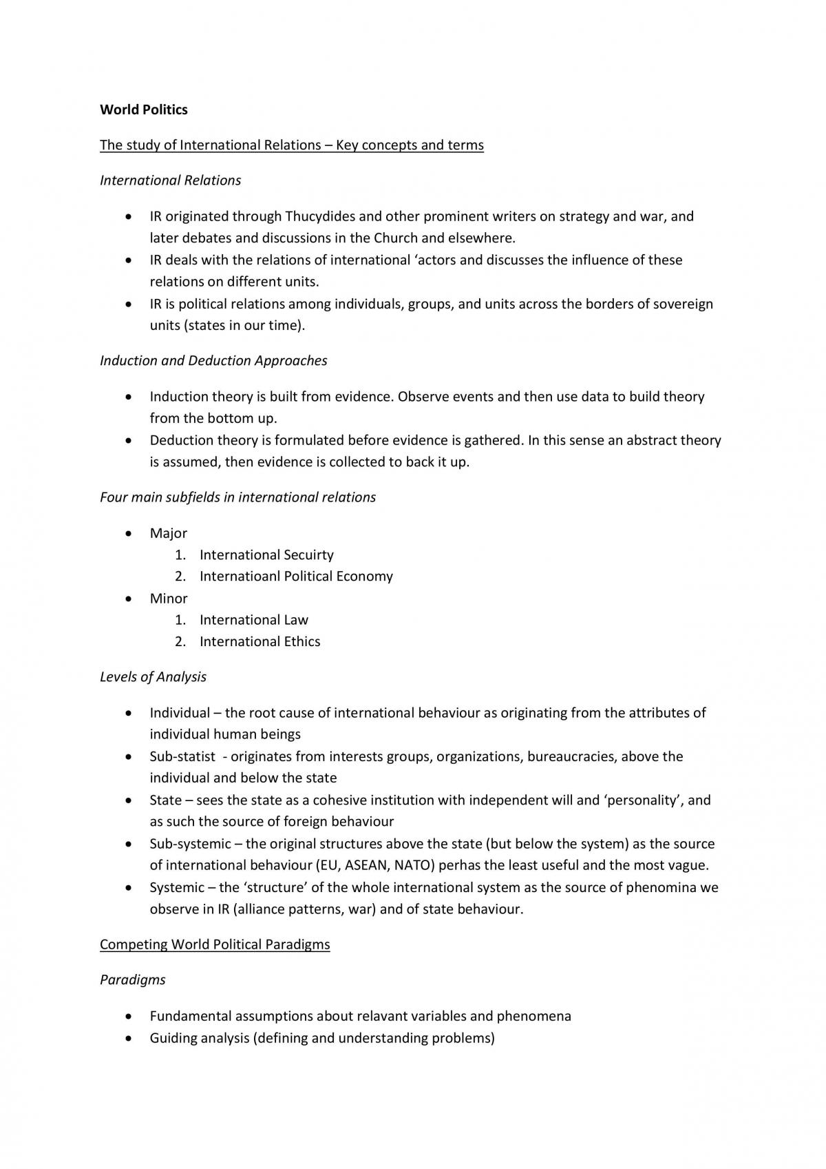 Final Exam Notes - Page 1