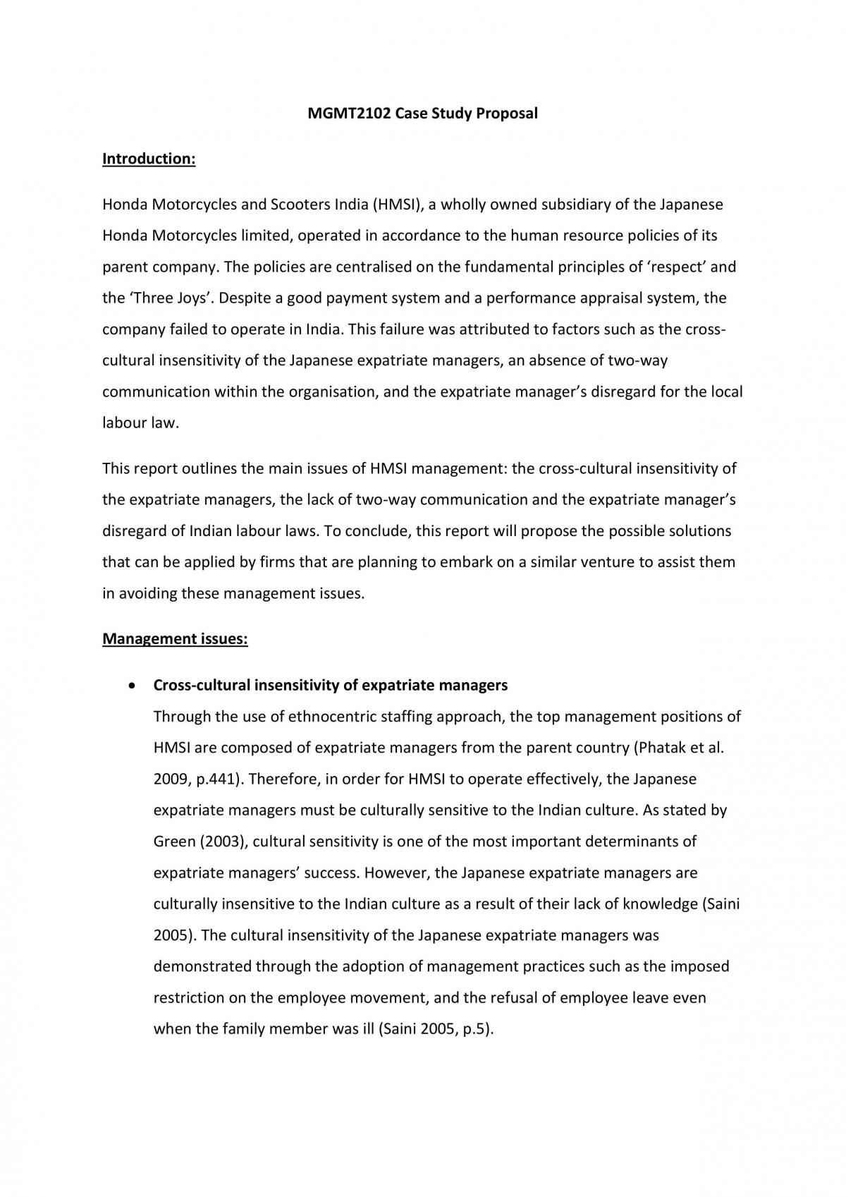 Honda assignment - Page 1