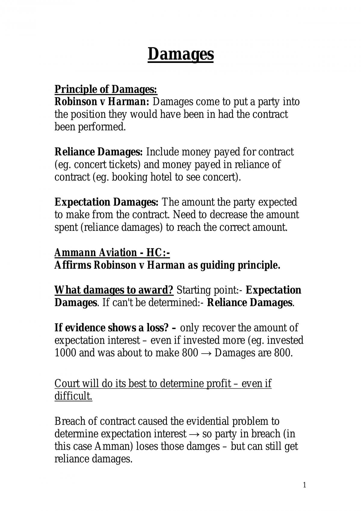 Contracts Ii Basic Notes - Page 1