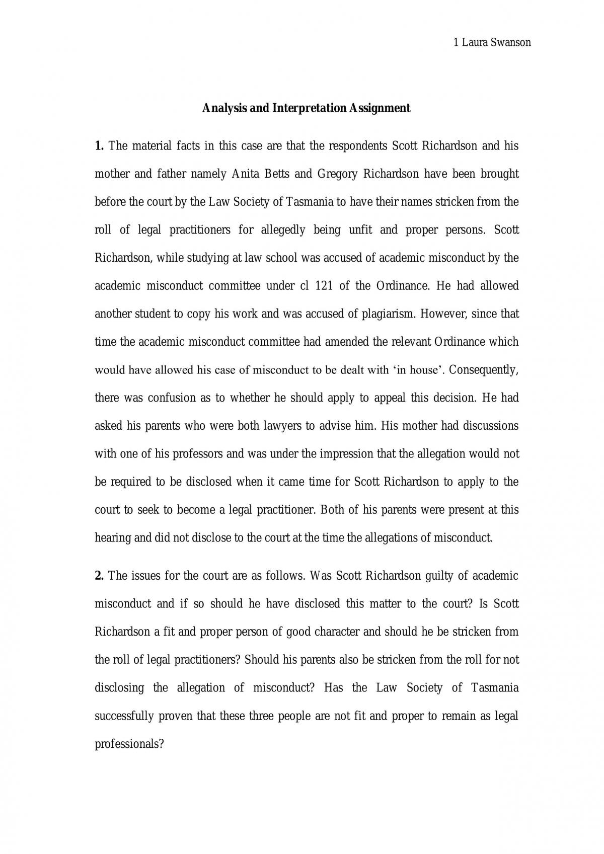 Legislation Interpretation - Page 1