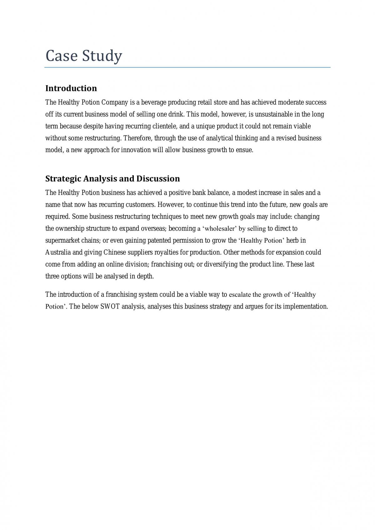 Healthy Potion Case study - Page 1