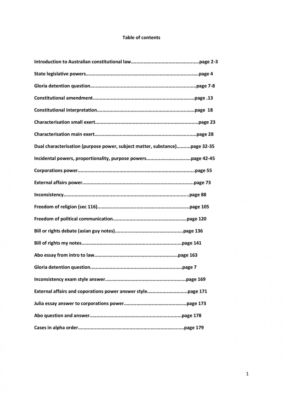 Full Constitutional Exam Notes - Page 1