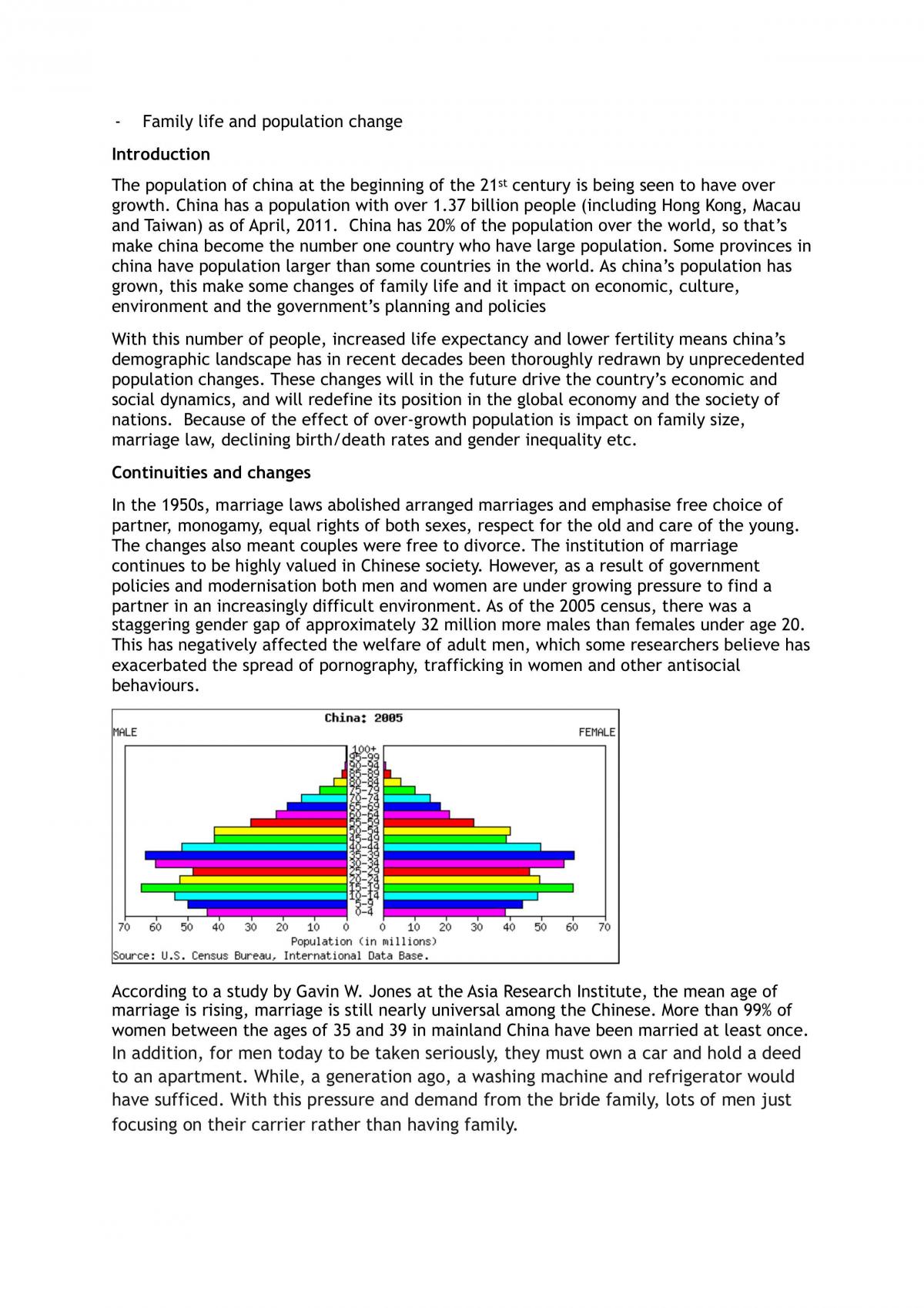 Continuity and Change Assessment Task - Page 1