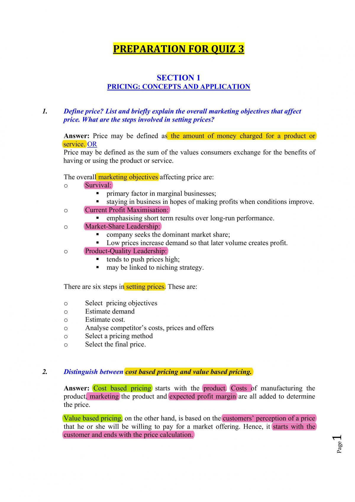 preparation for quiz3 - Page 1