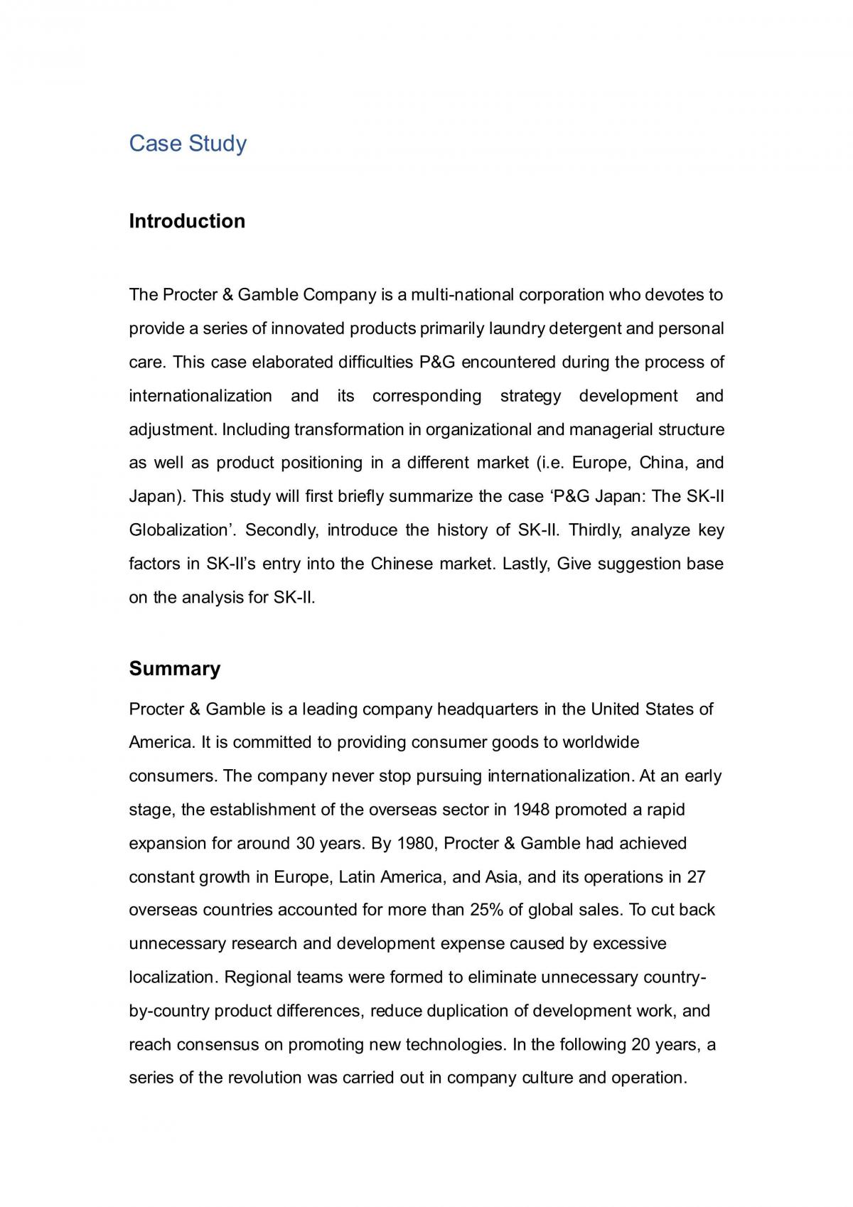Case Study - Page 1