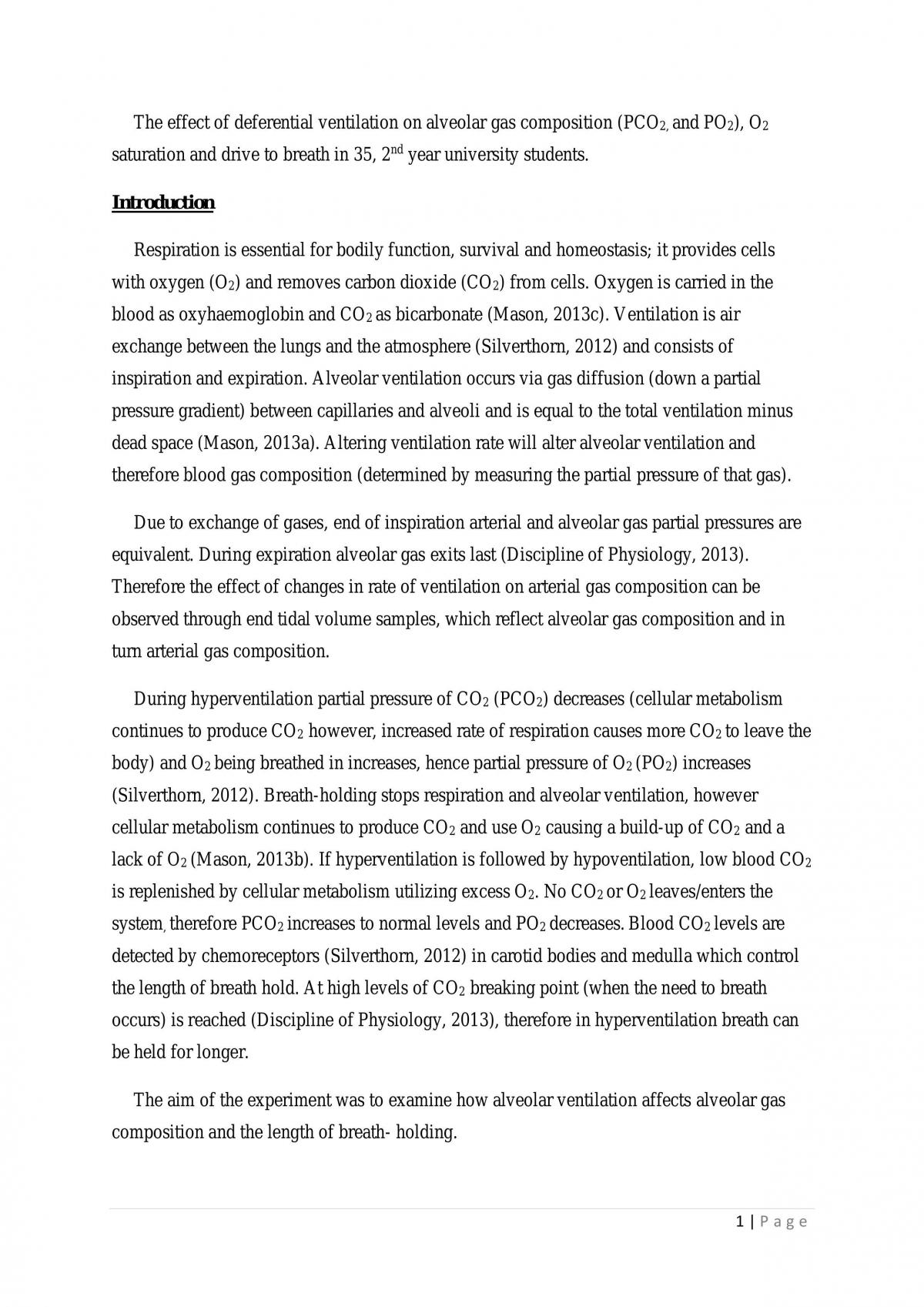 The effect of deferential ventilation  - Page 1