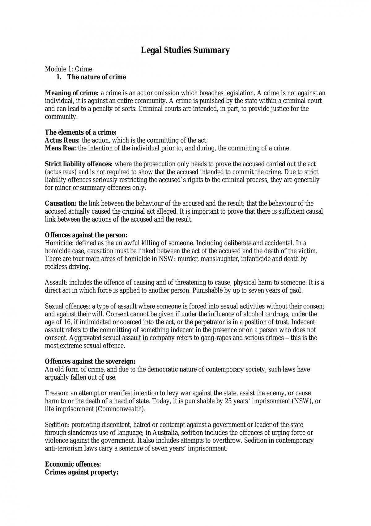 Crime Summary - Page 1
