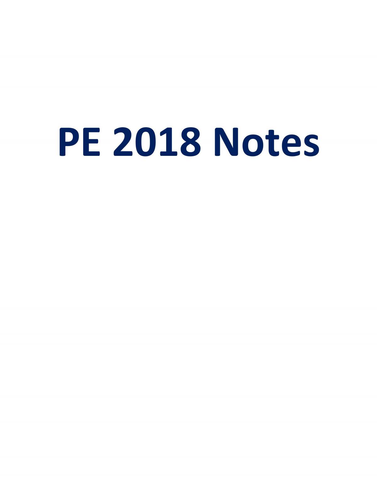 Physical Education 2018 Notes Part 1 - Page 1