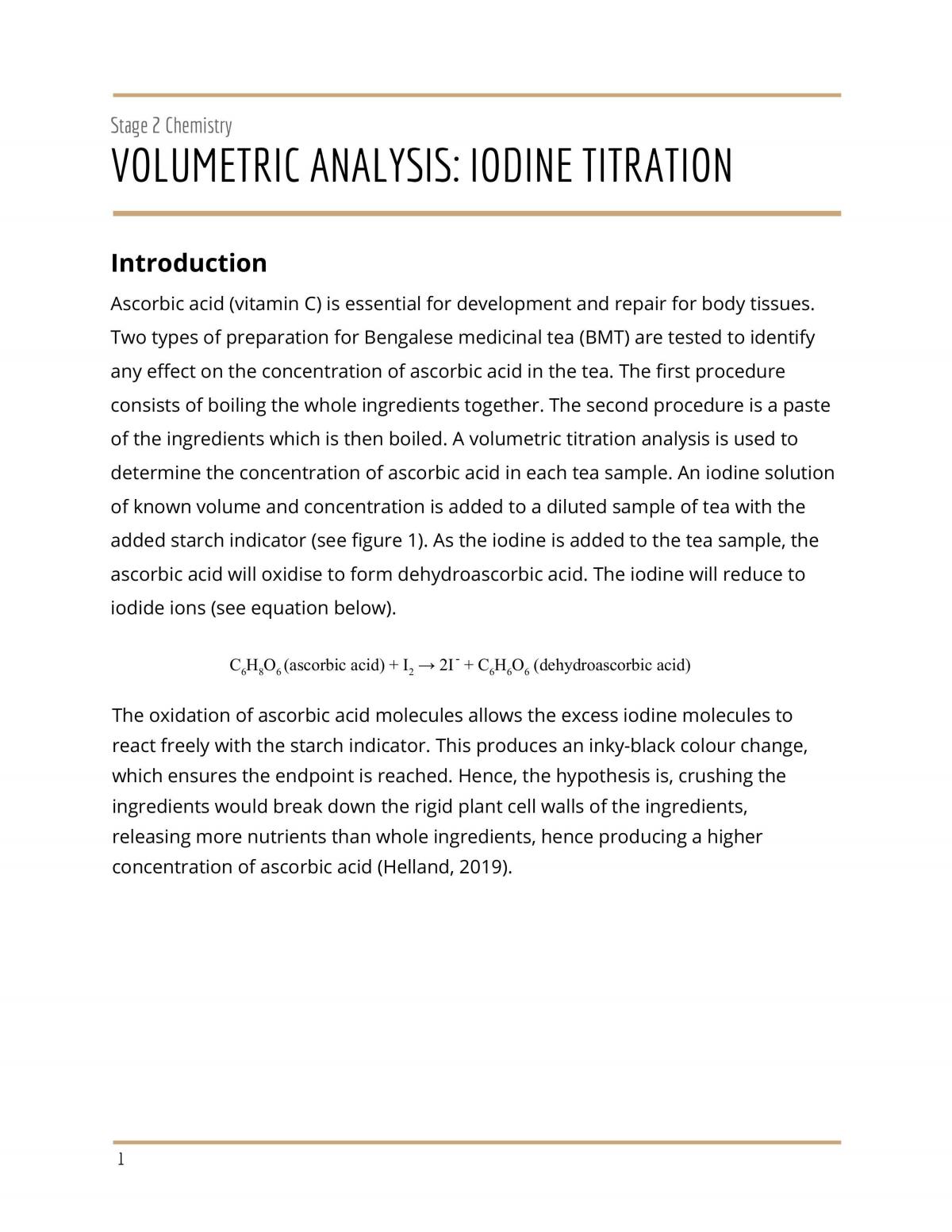 essay about volumetric analysis