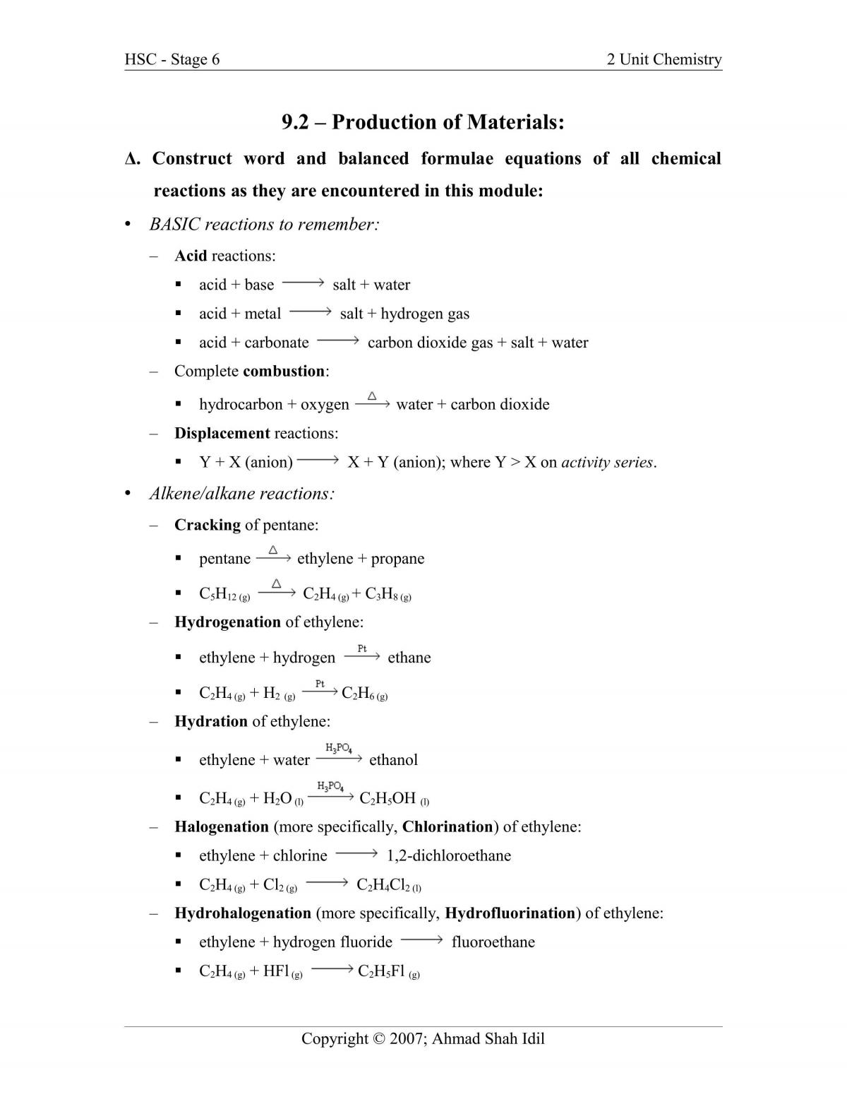 production of material  - Page 1