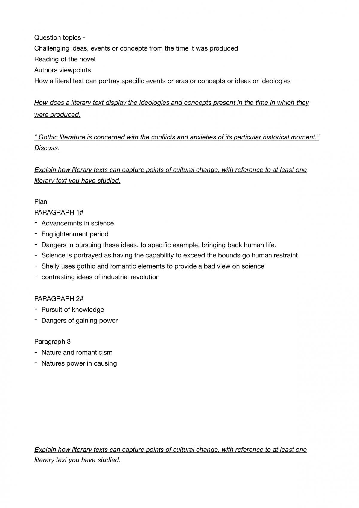 Frankenstien prac essay - Page 1