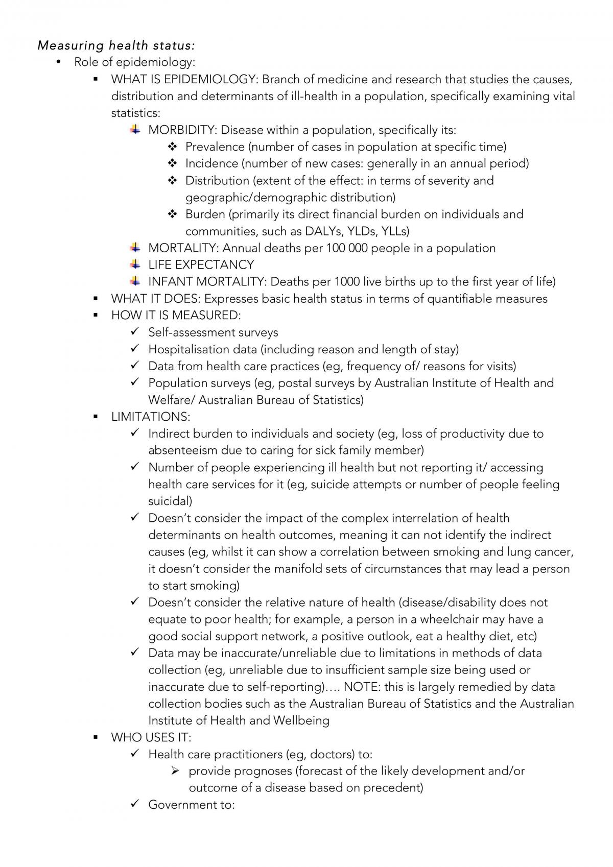 PDHE Core 1 Notes  - Page 1
