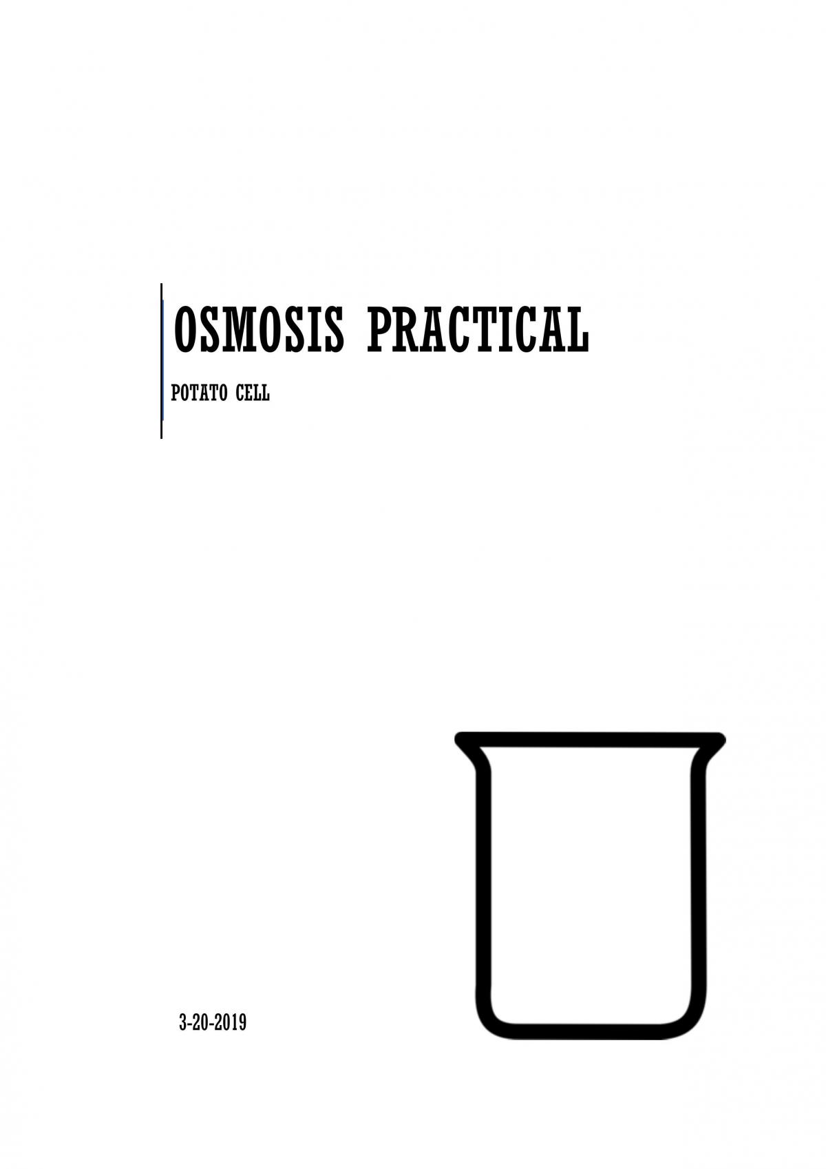 Osmosis Practical  - Page 1