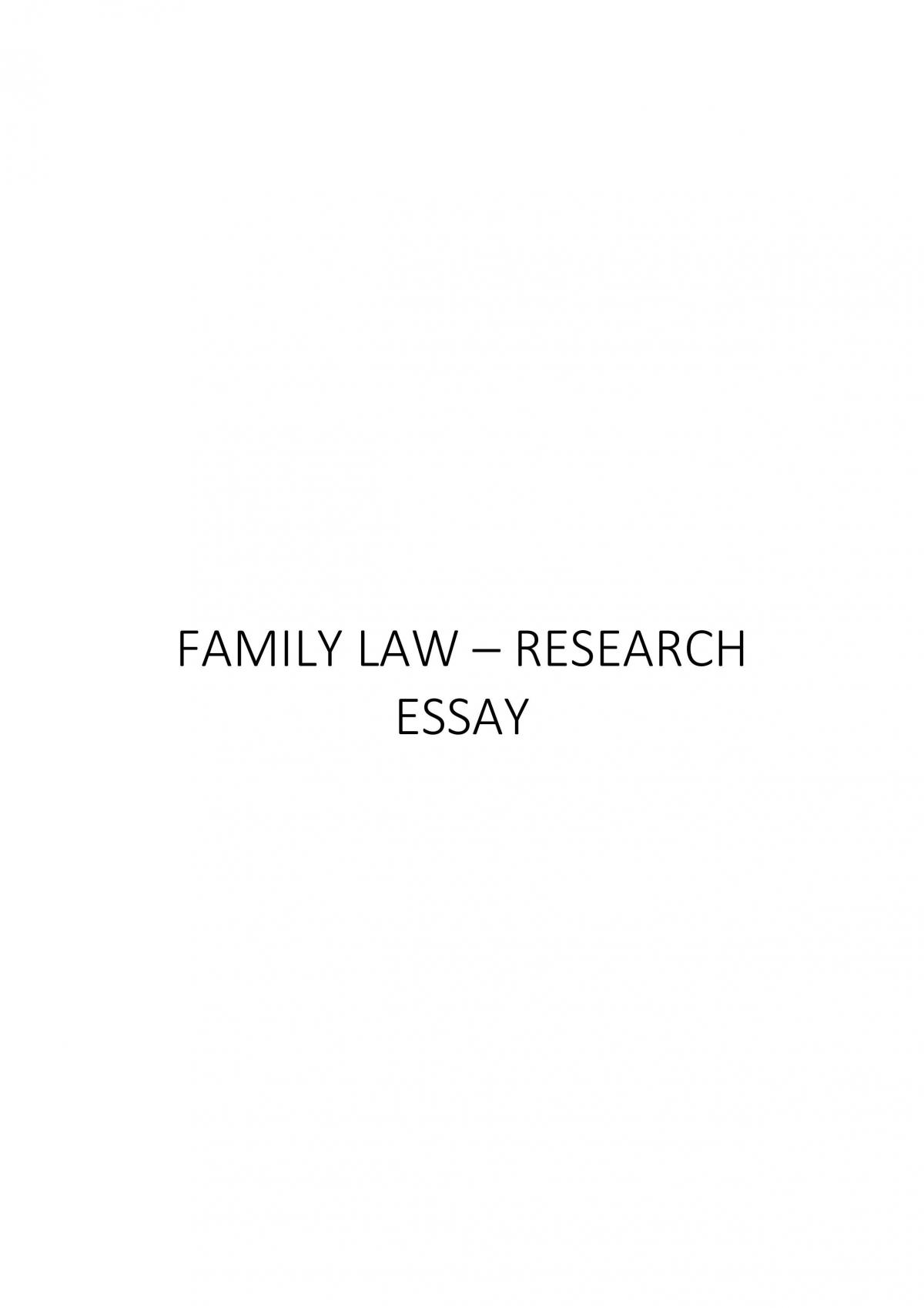 research topics on family law