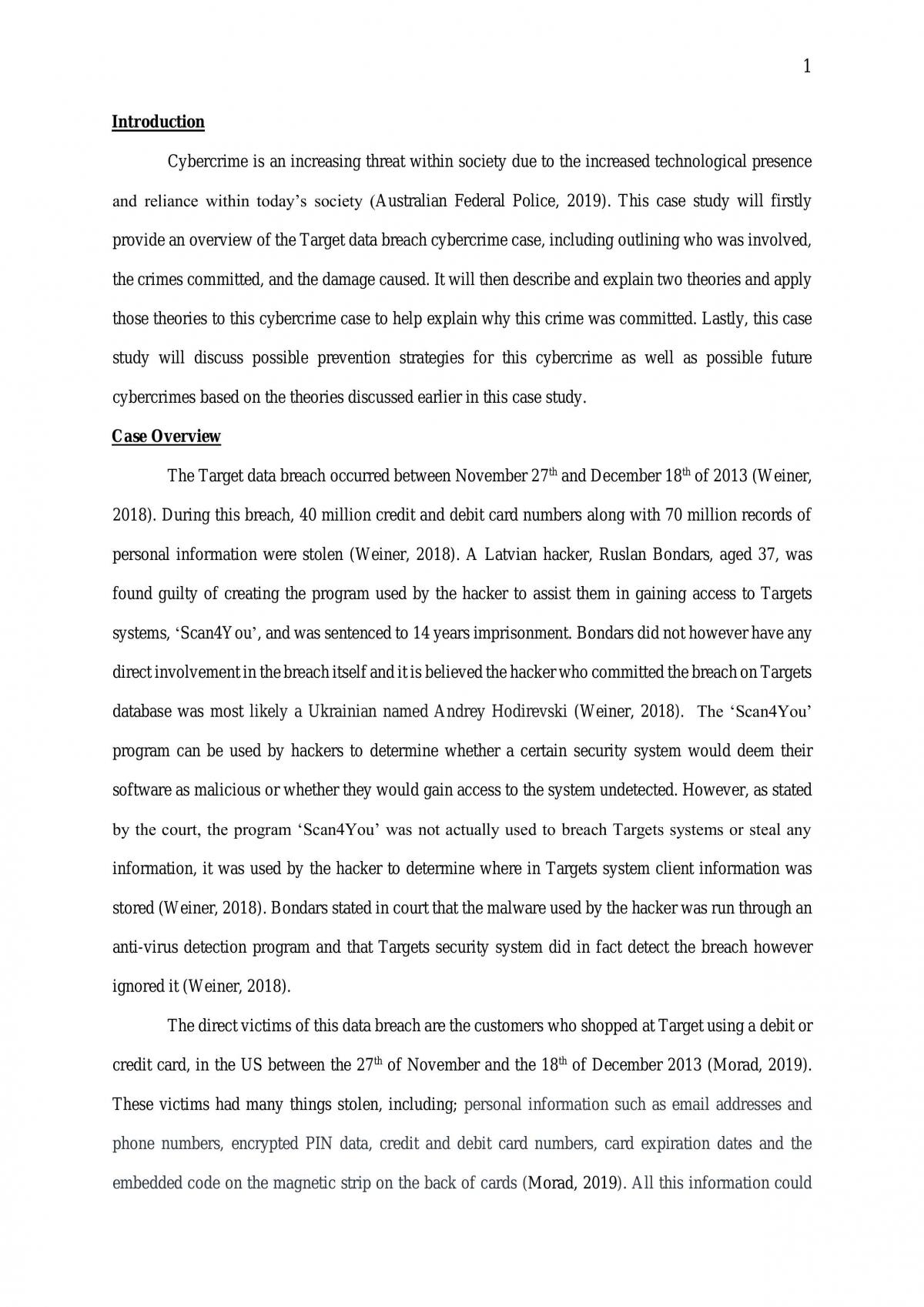 Target Data Breach Case Study - Page 1