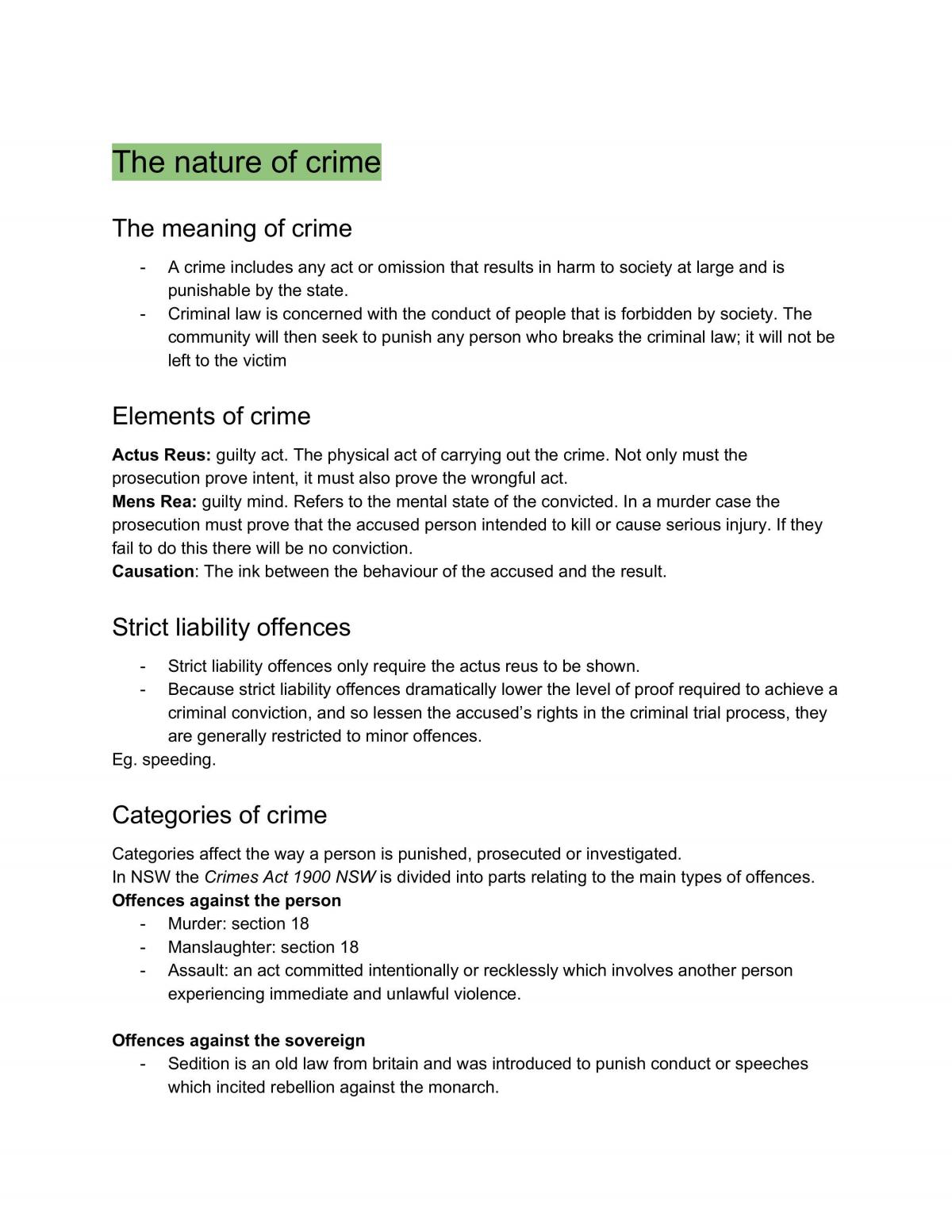 Complete Crime Notes  - Page 1