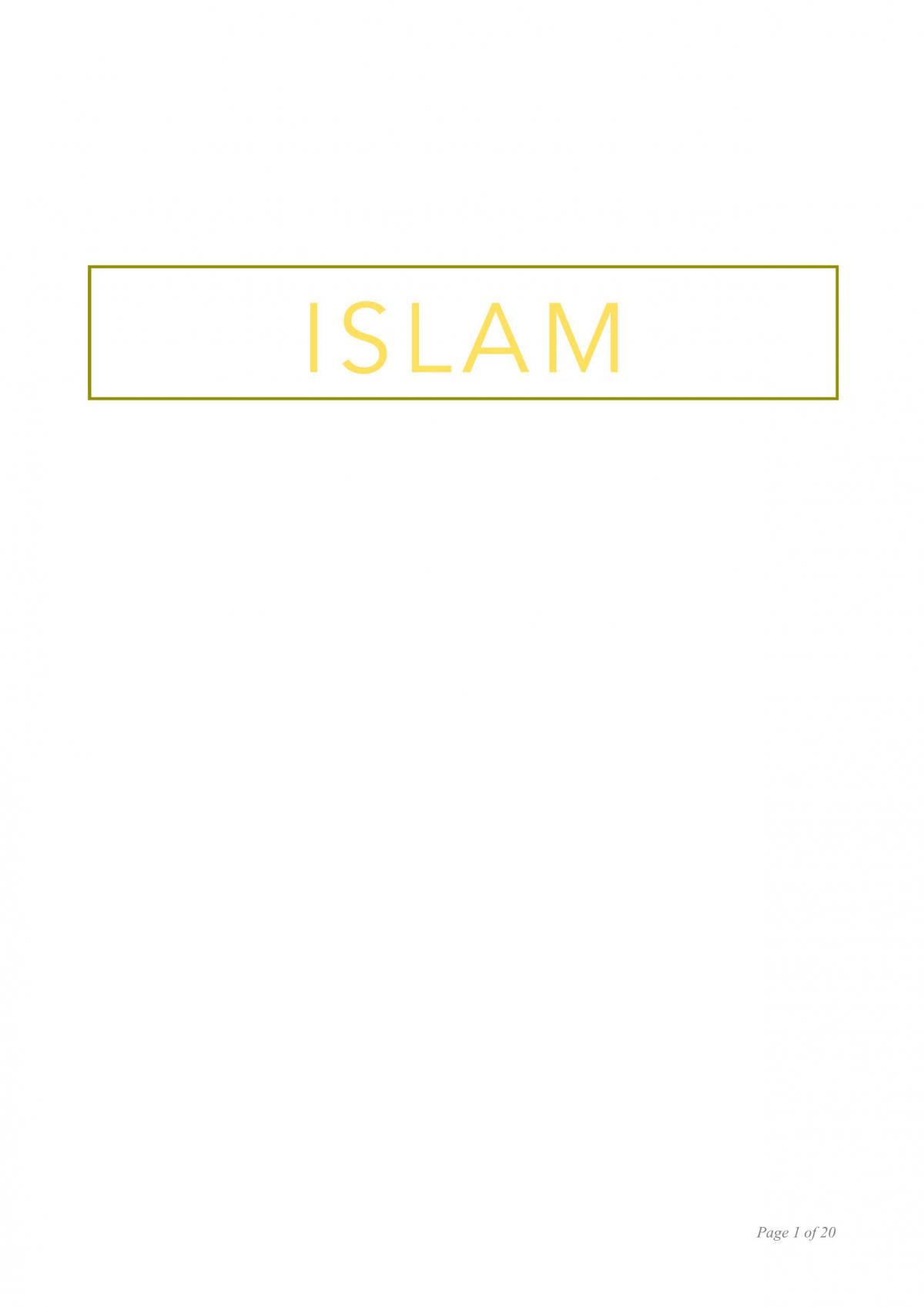 SOR Islam Completed Notes - Page 1