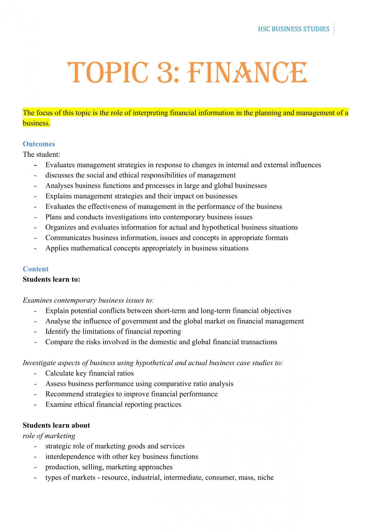 thesis topic about finance