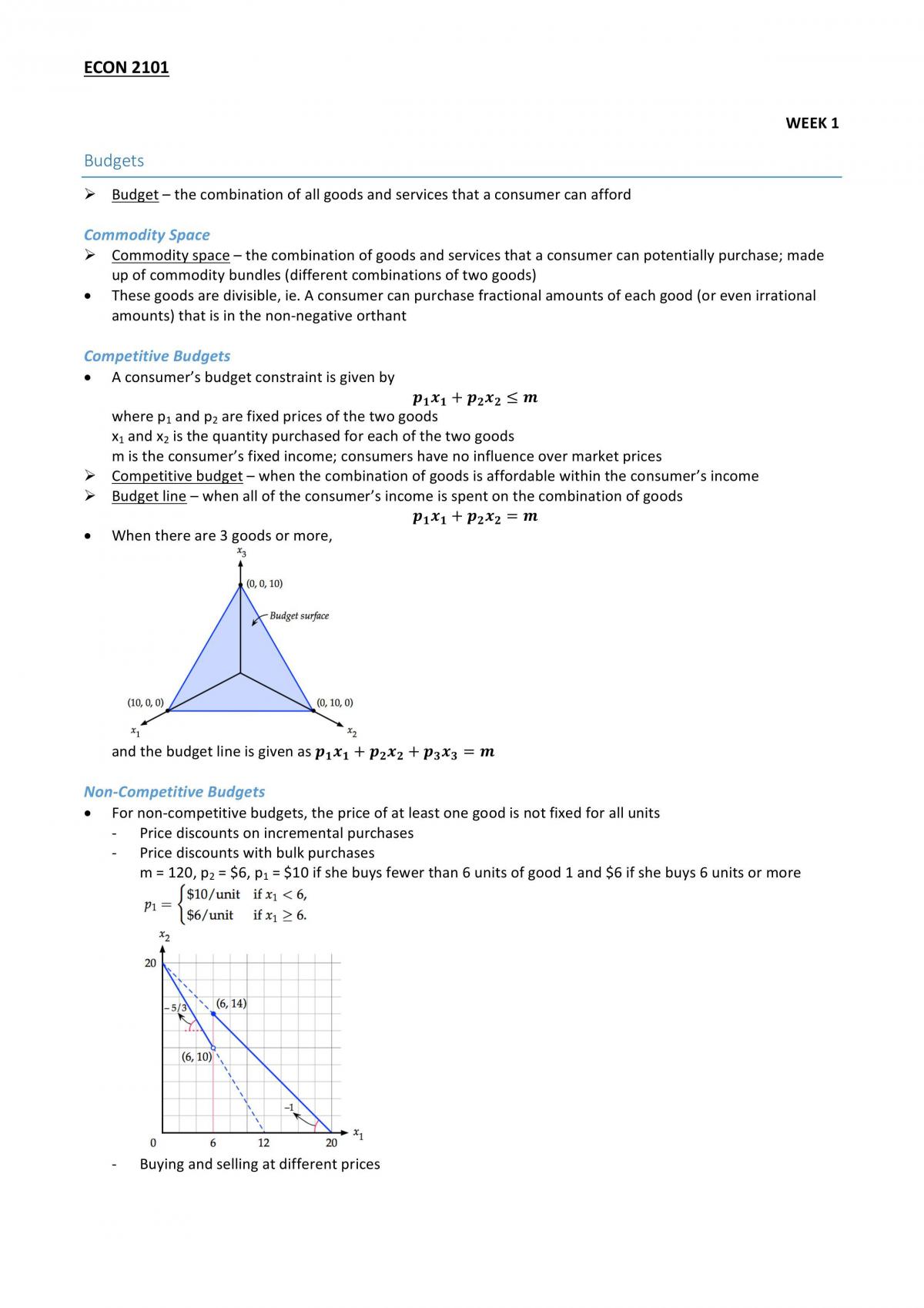 ECON2101 Notes - Page 1