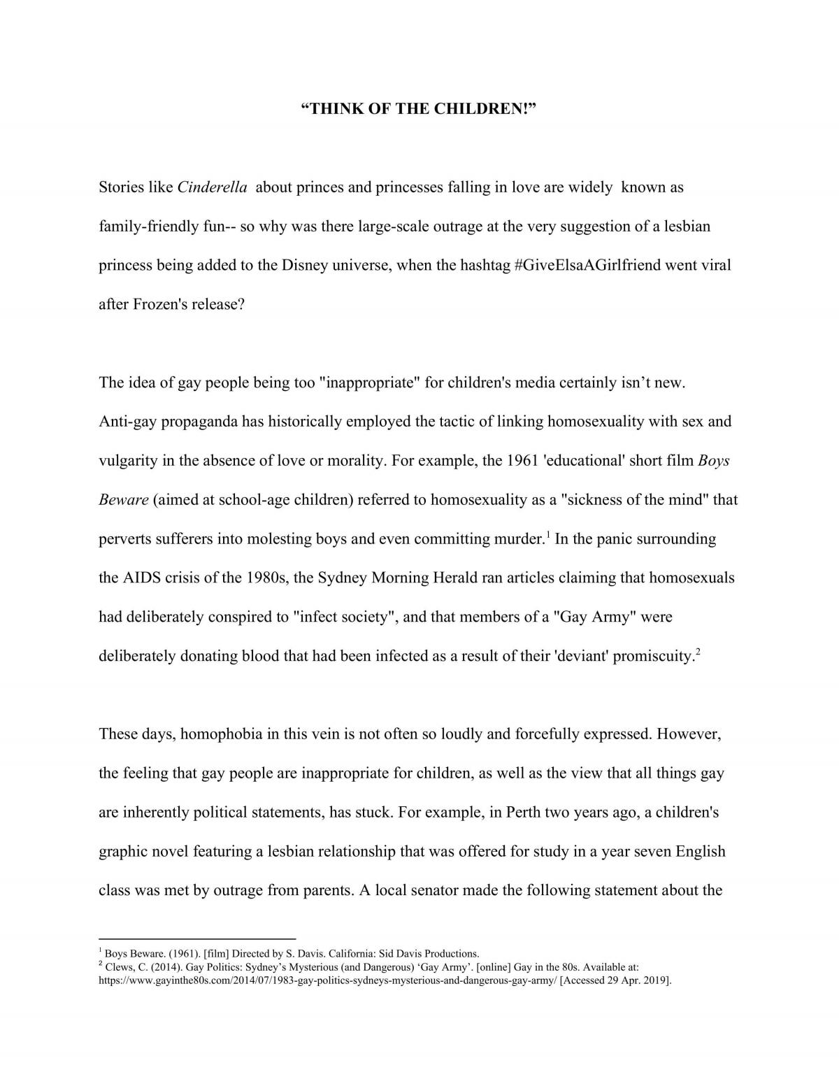 Think of the Children! - Page 1