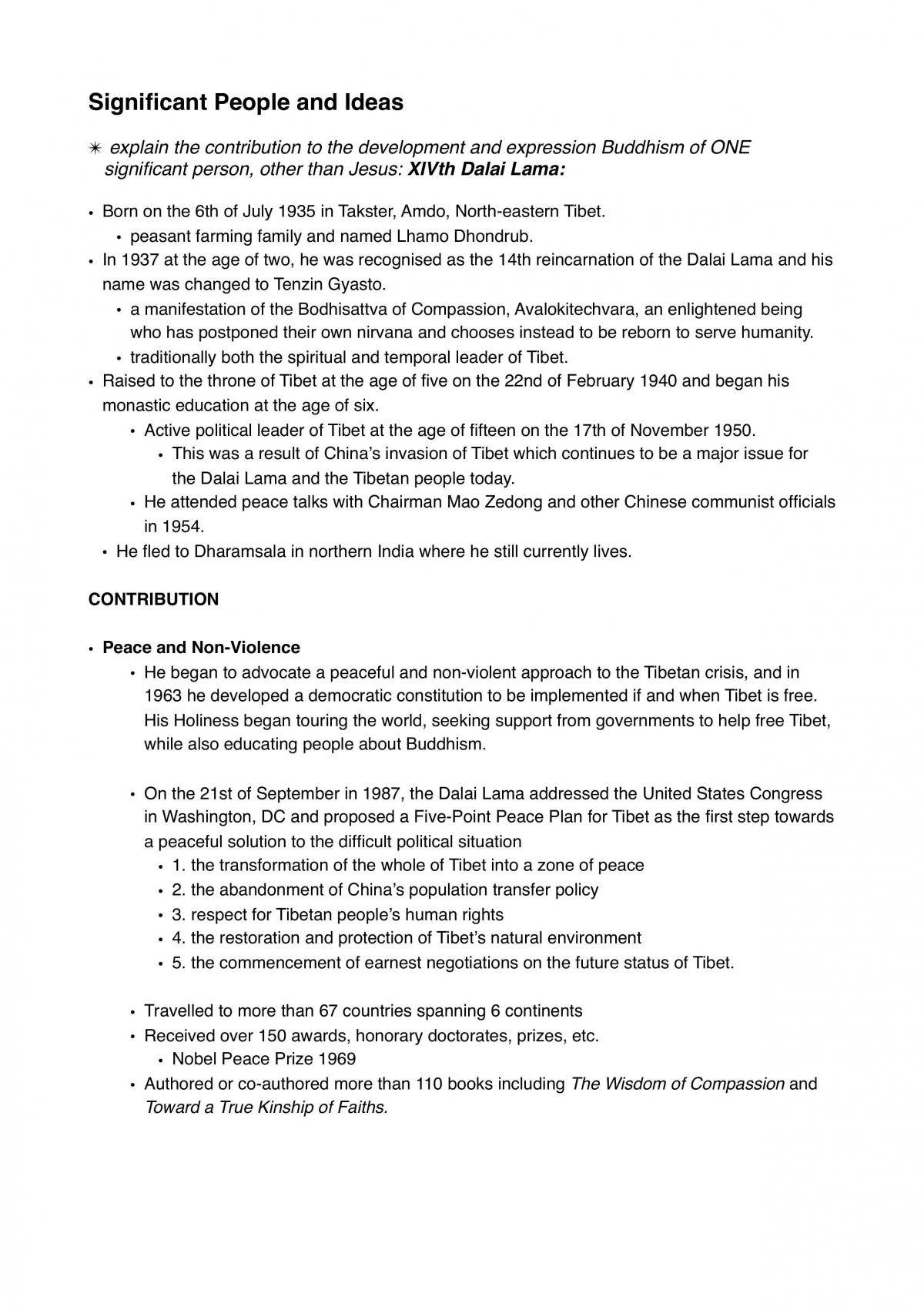 Buddhism Summary Notes HSC - Page 2