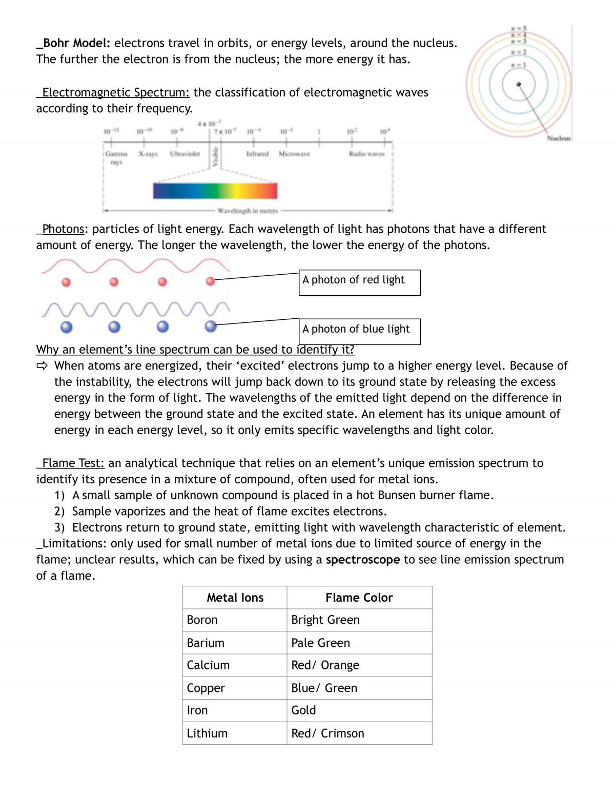Chemistry Year 11 Notes - Page 3