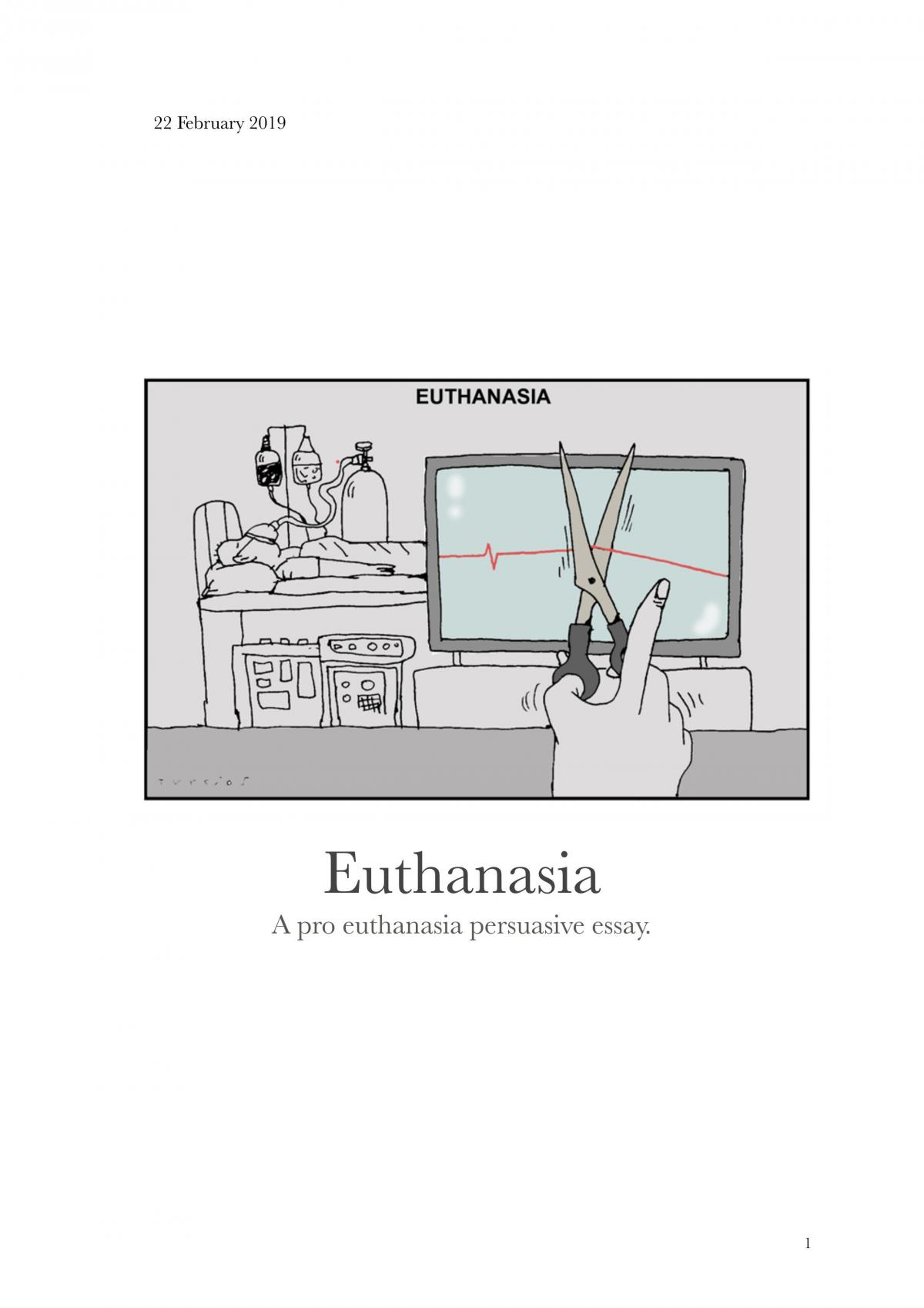 persuasive essay euthanasia should be legal