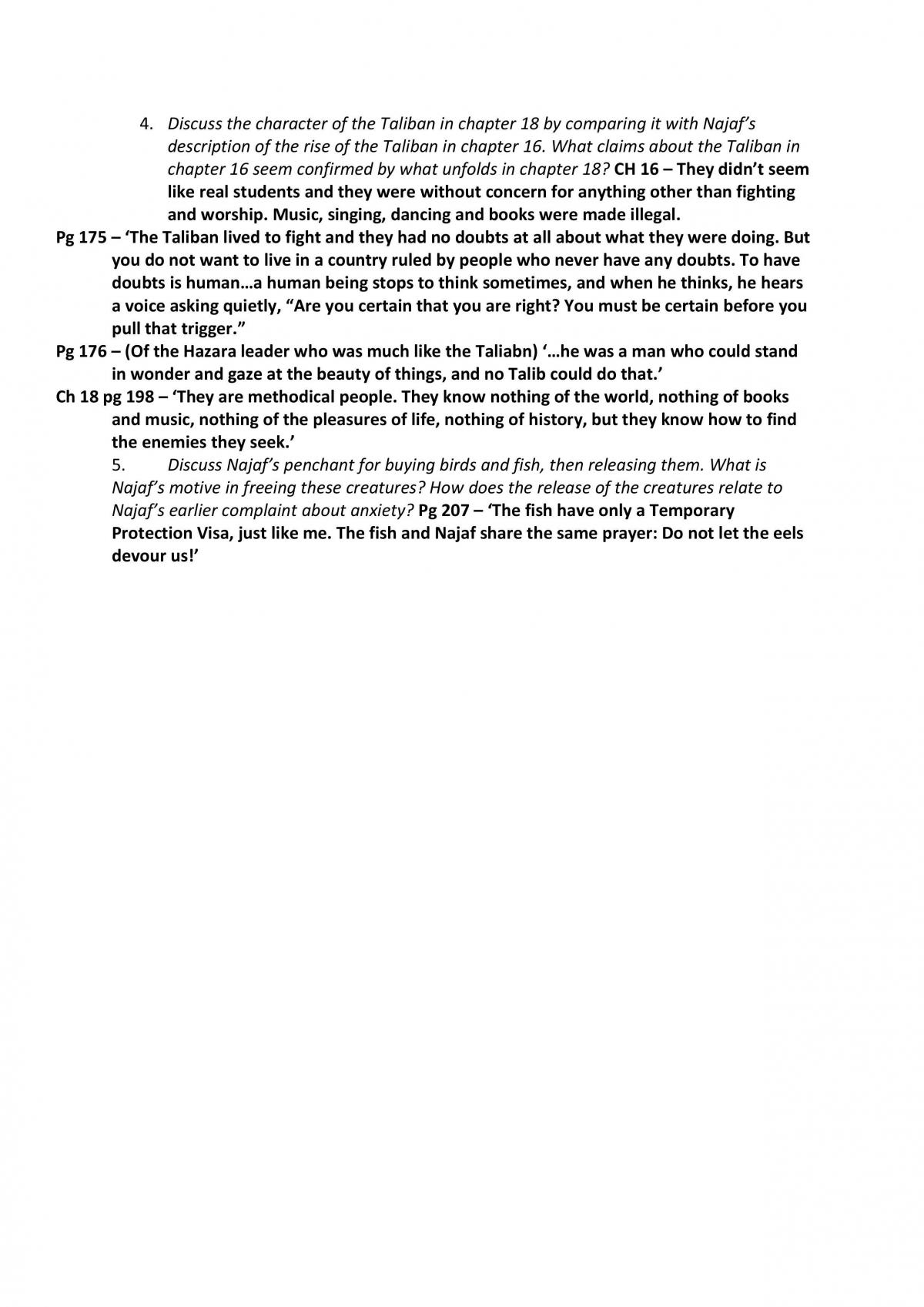 The Rugmaker of Mazar-E-Sharif Study Notes - Page 10