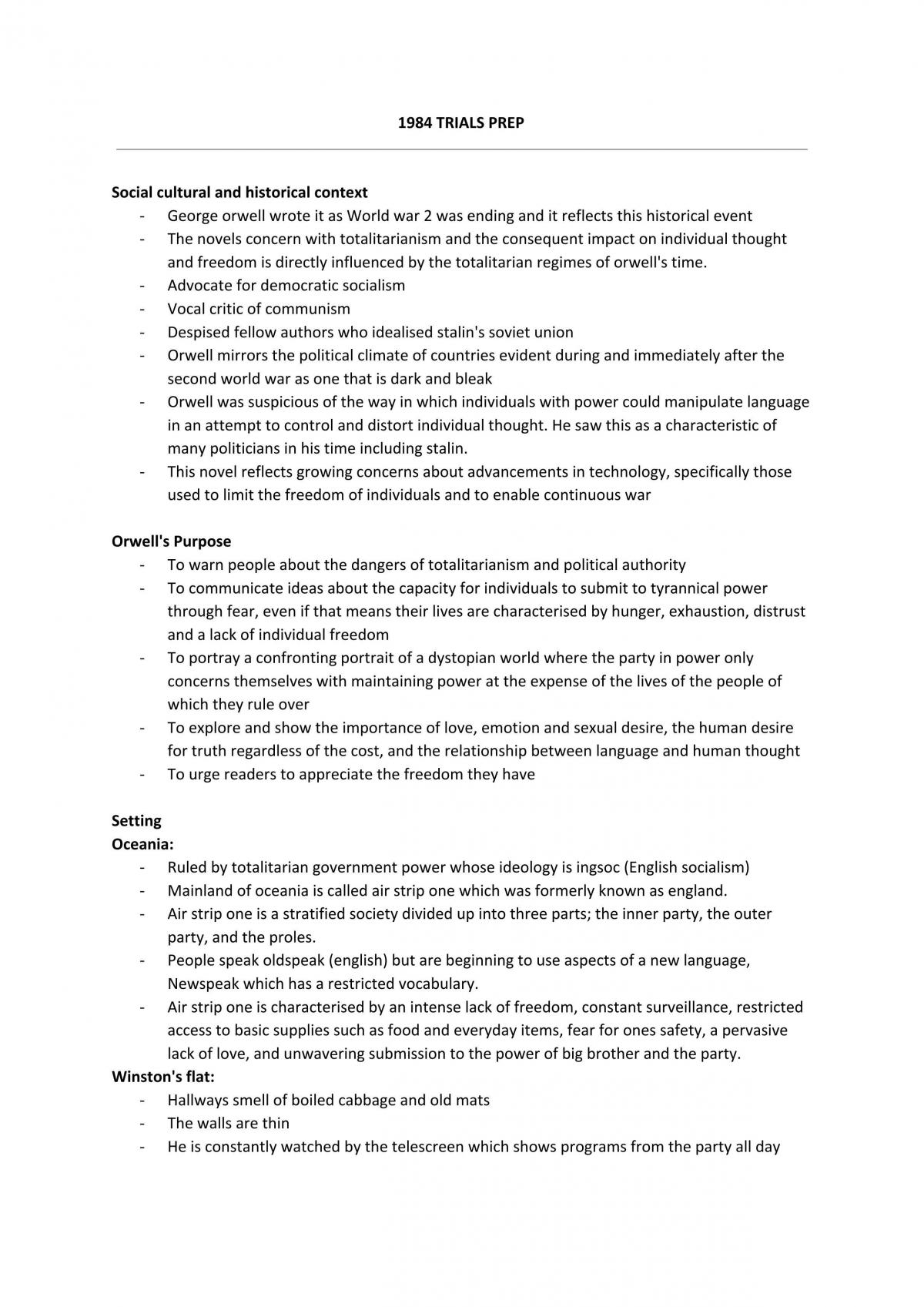 1984 Notes  - Page 1