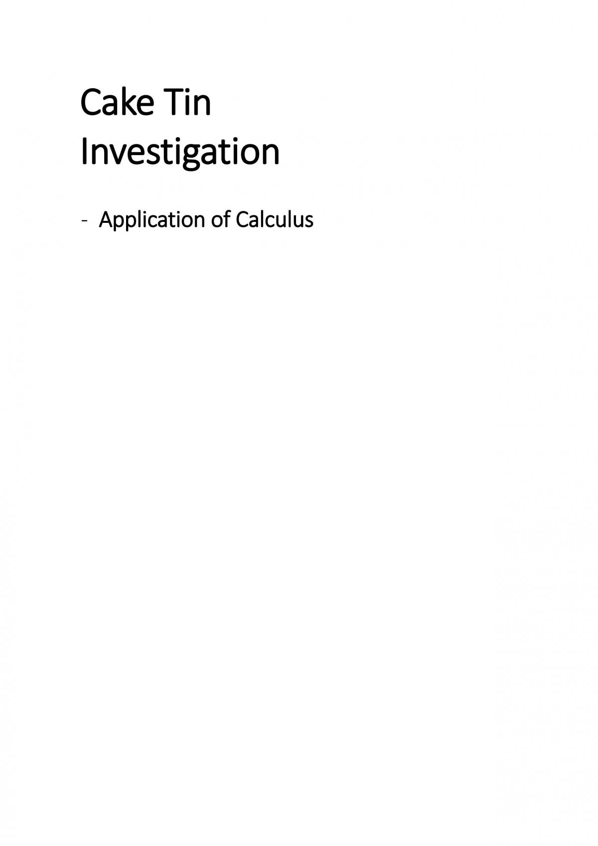 Cake Tin Direct Investigation - Page 1
