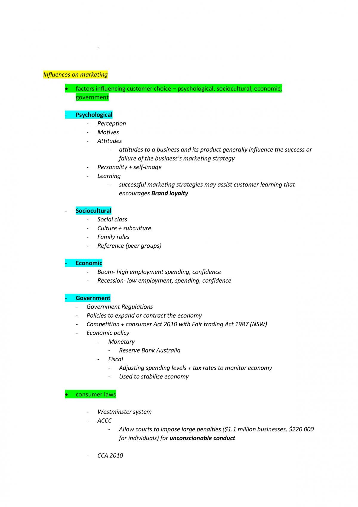 Marketing Notes  - Page 2