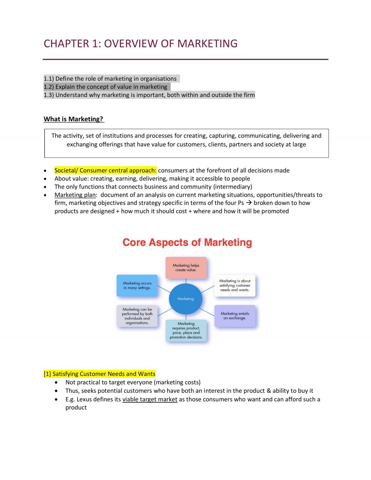Marketing Notes - Page 1
