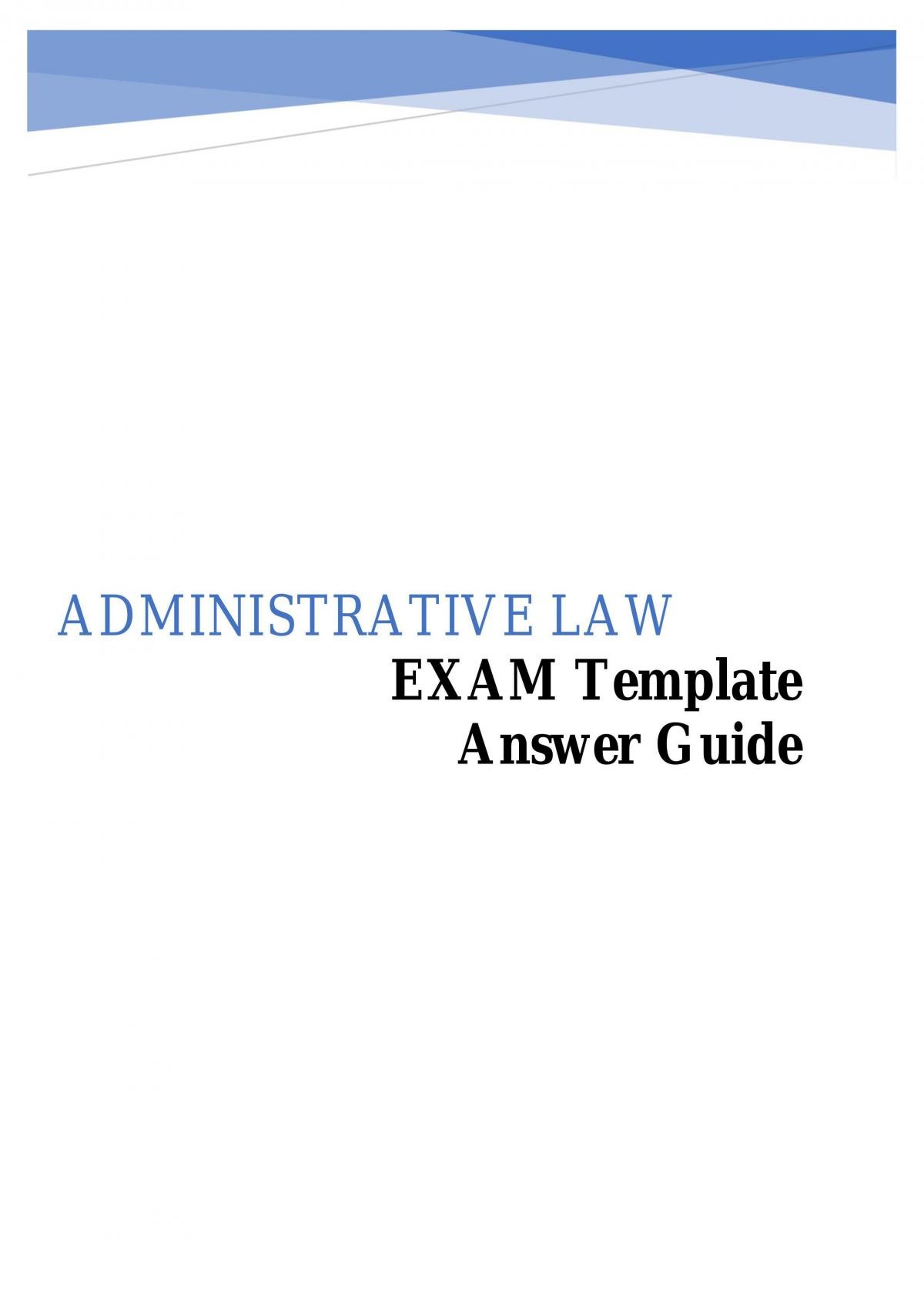 essay questions for administrative law