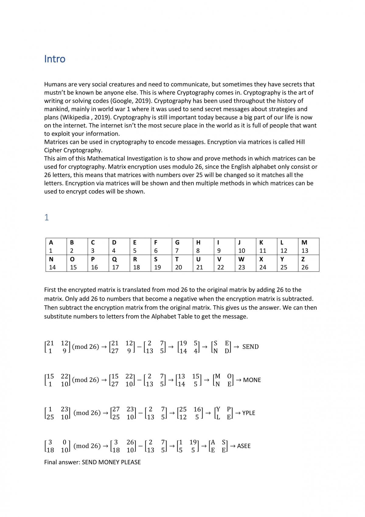 Cryptography Direct Investigation  - Page 1