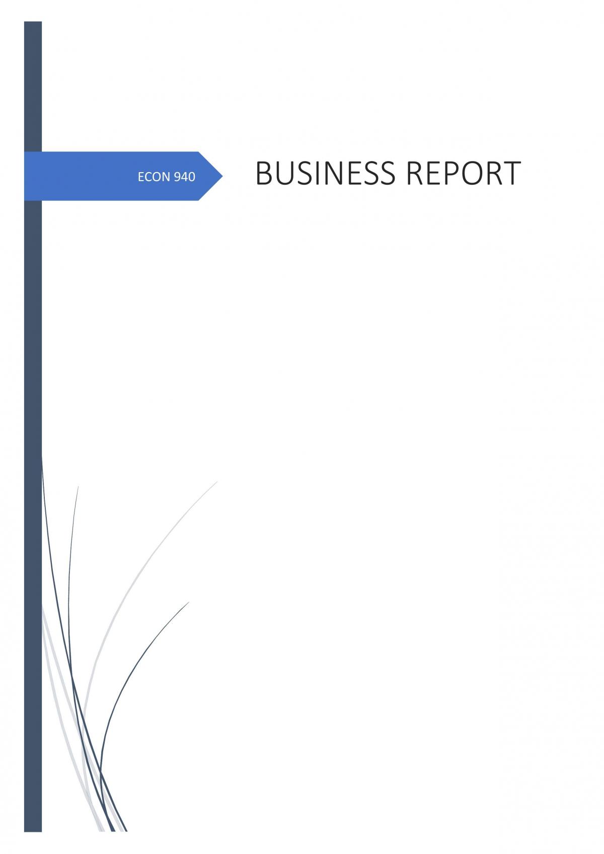 Business Report - Statistics for Decision Making - Page 1