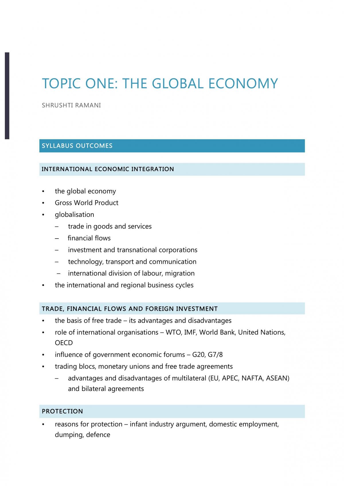 global economy term paper