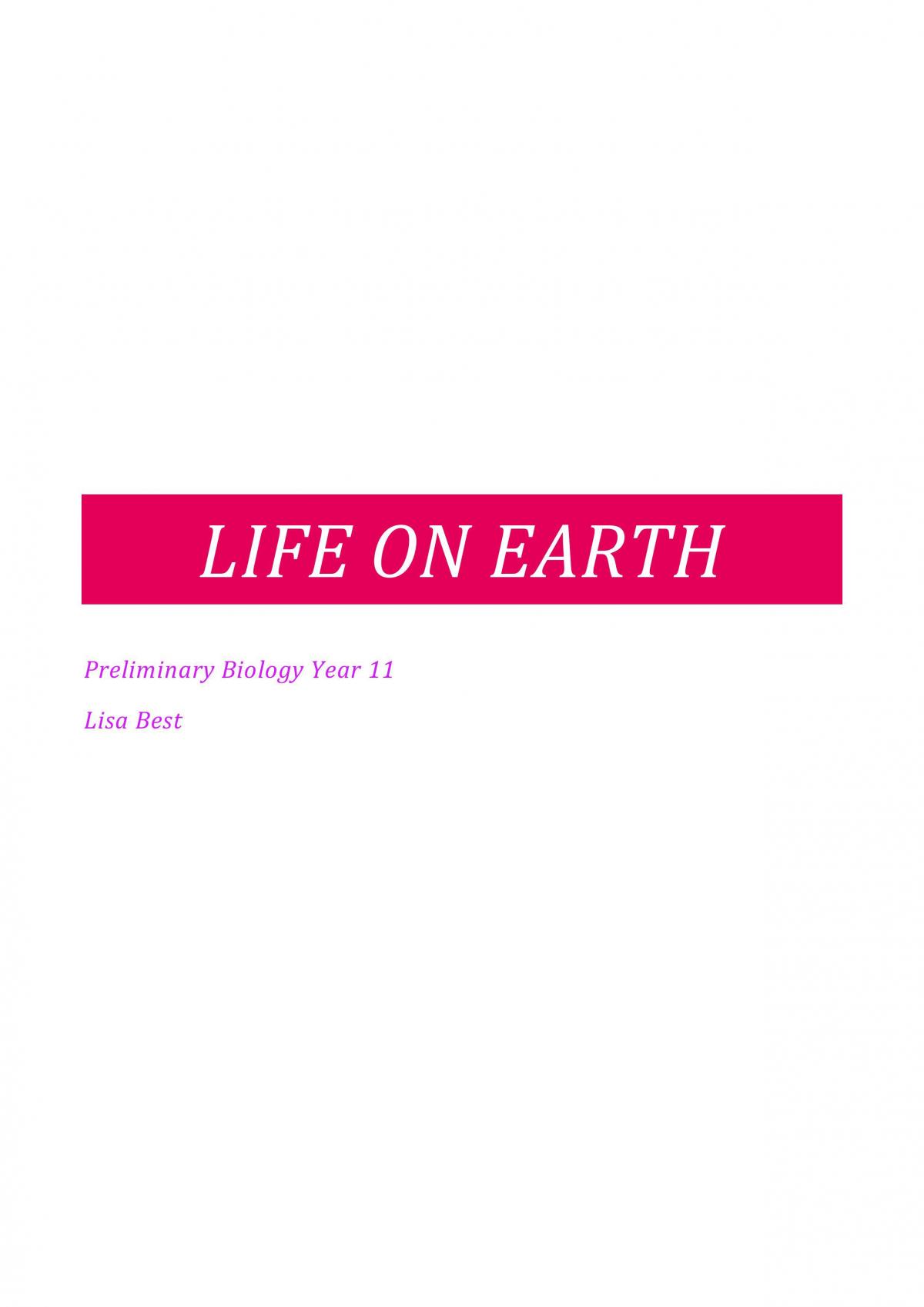 Complete Life On Earth module  - Page 1