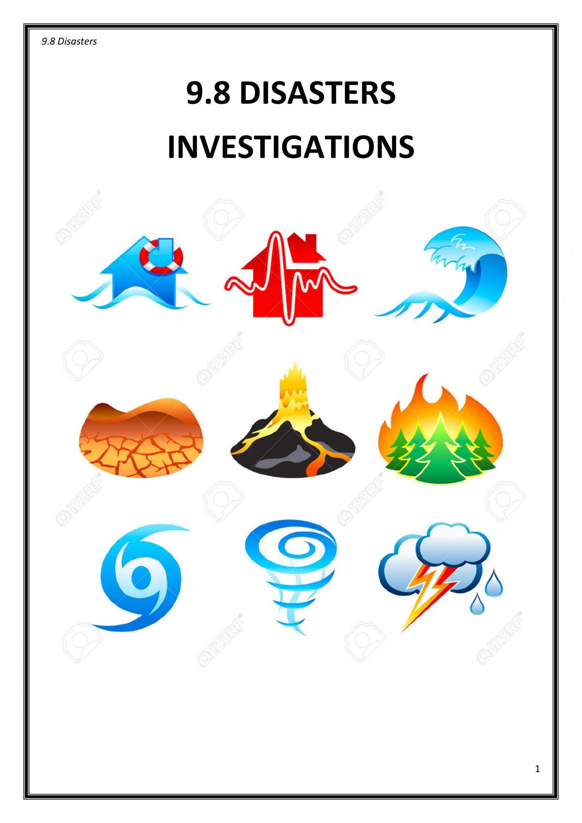 9.8 Disasters Investigations Complete Notes  - Page 1