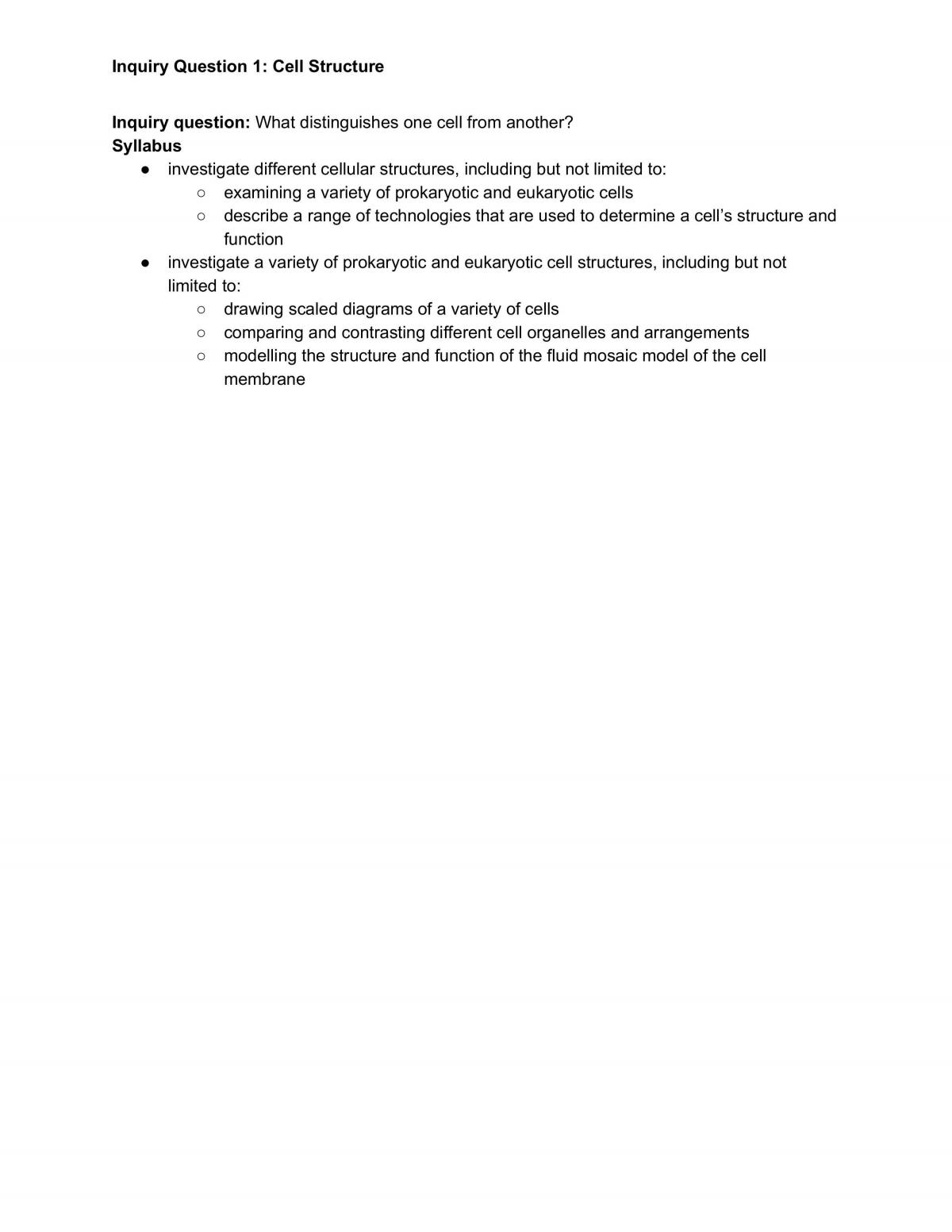 Module 1: Cells as a Basis of Life - Page 1