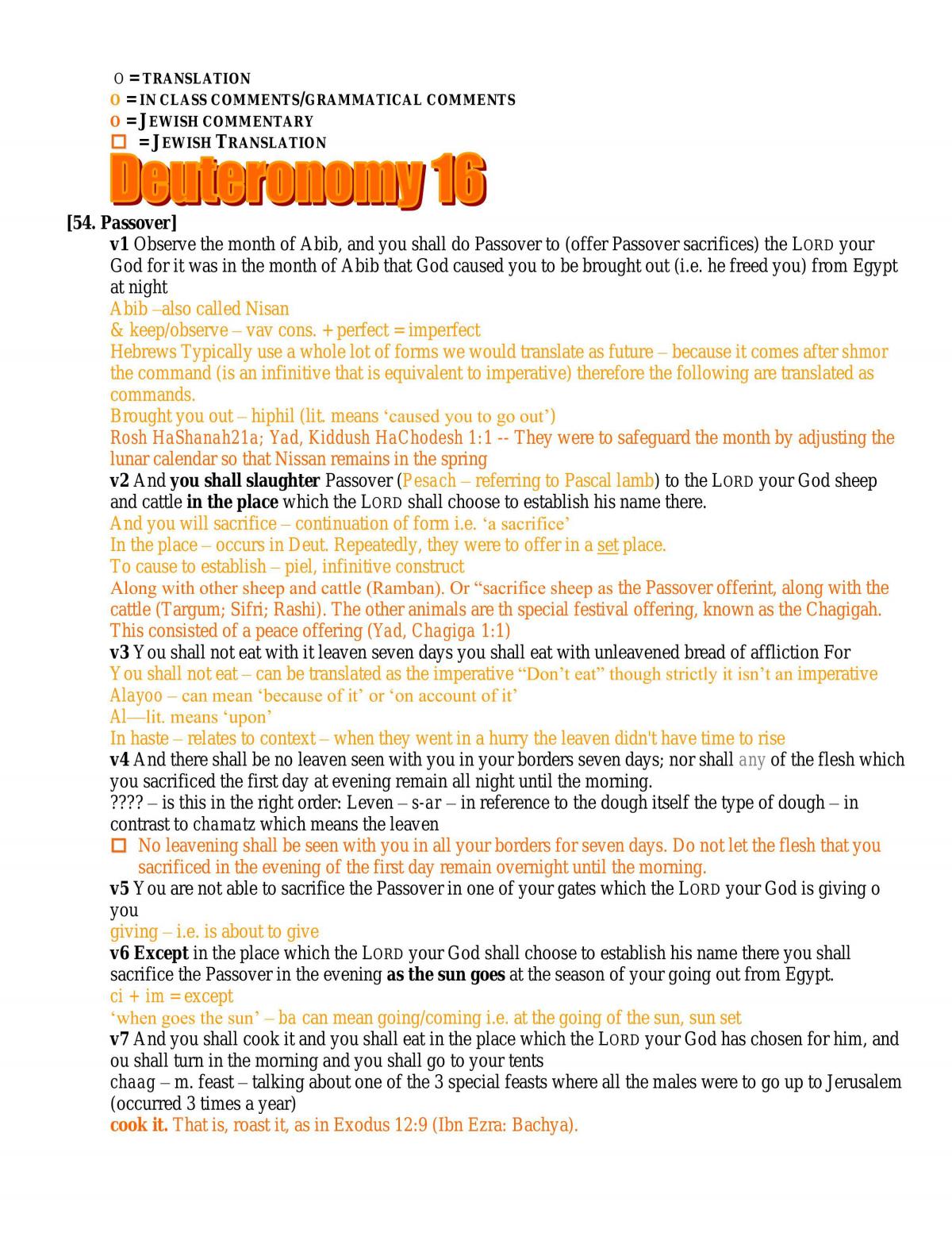 Classical Hebrew Complete Study Notes - Page 1