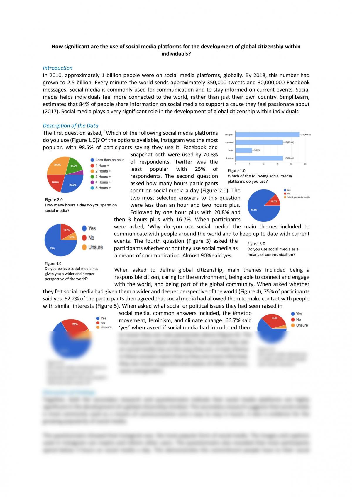 Society and Culture Research Task - Social Media and Globalisation - Page 1