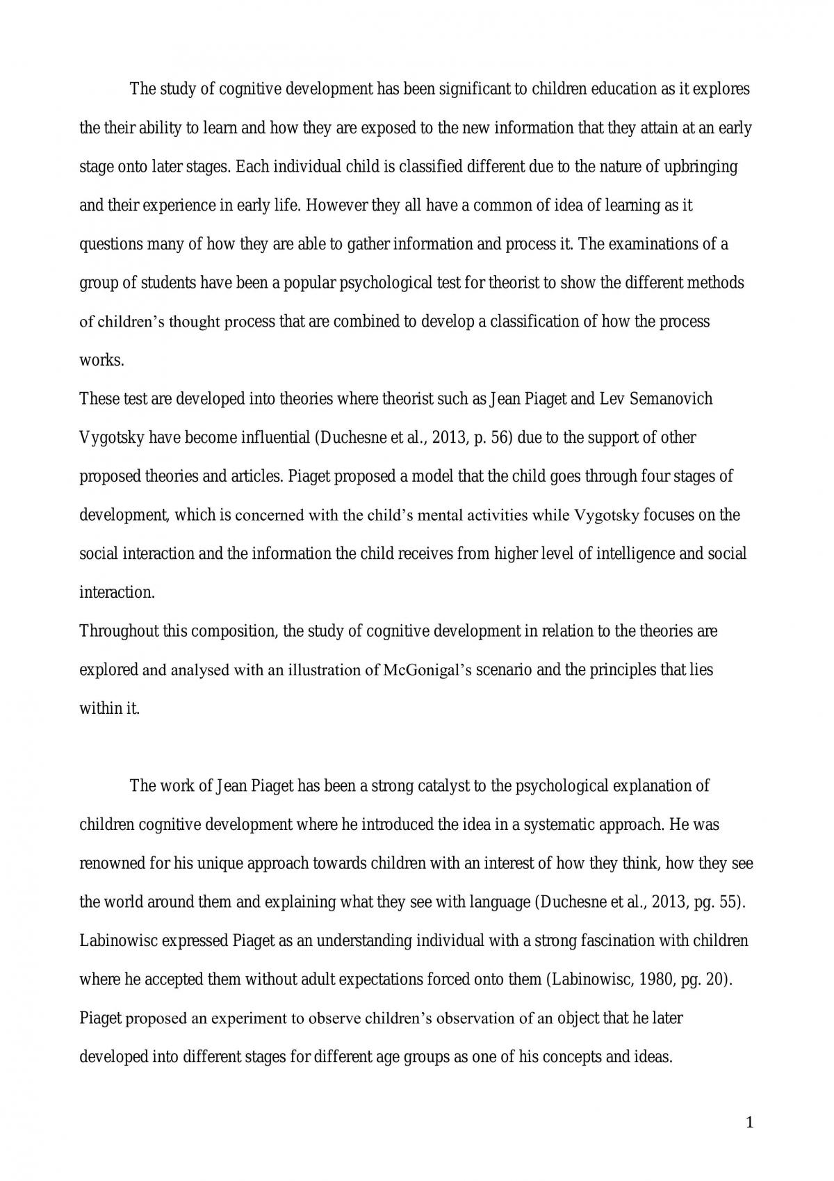 Major Essay - Page 1