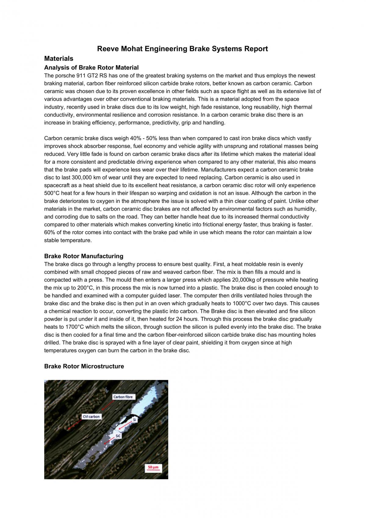 Engineering Disc Brake Systems Report - Page 1