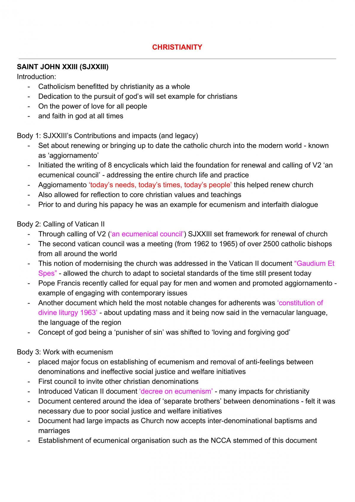 Essay Plans and HSC SOR2 Study Notes - Page 1