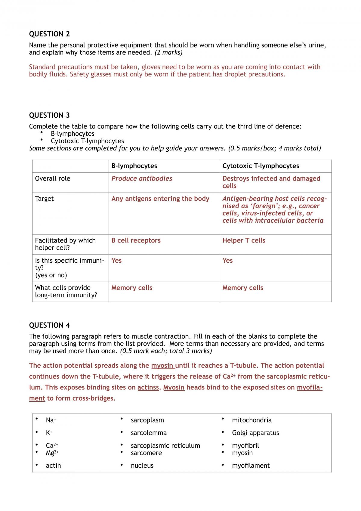 BIOL121 Worksheet Assignment - Page 2
