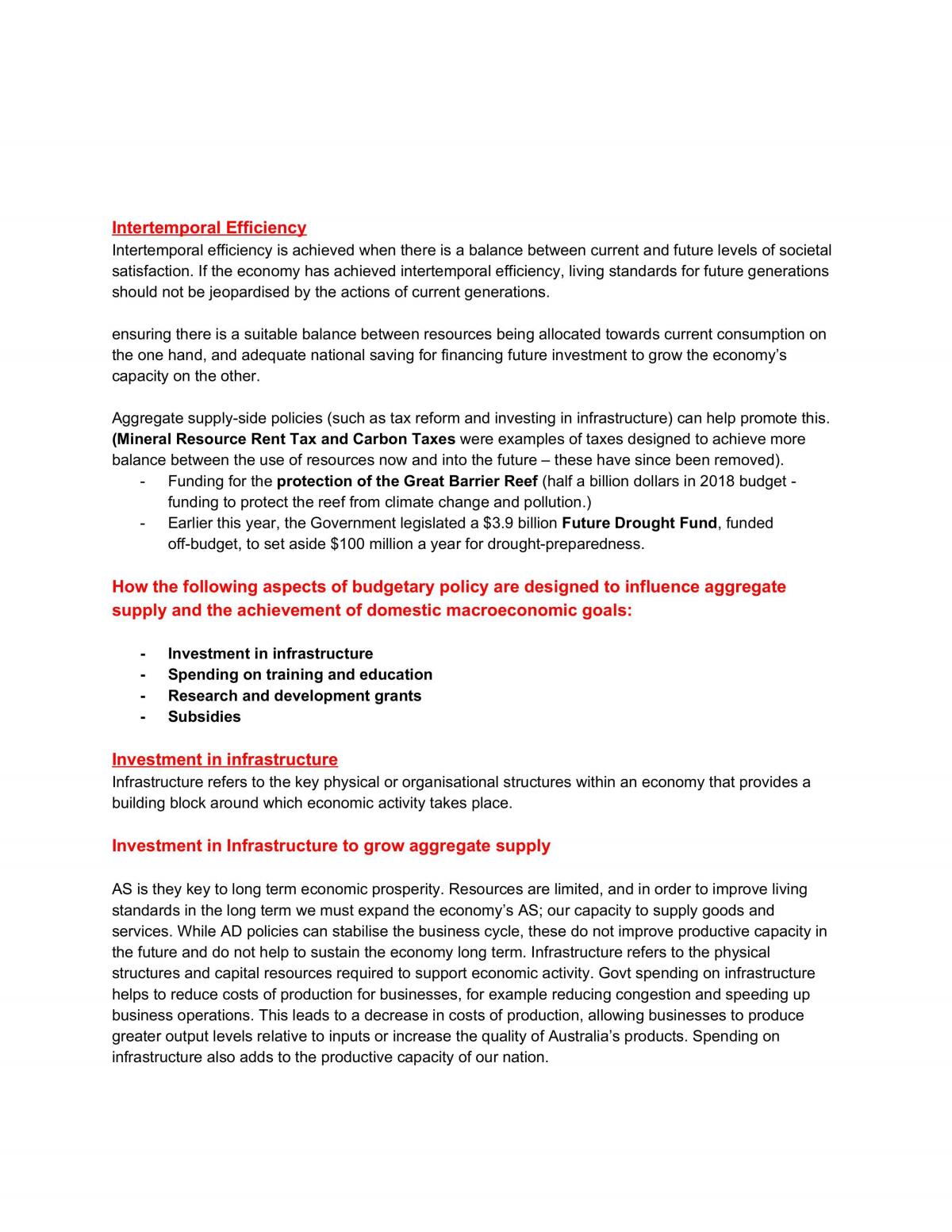 Area of Study 2 - Aggregate Supply Policies - Page 4